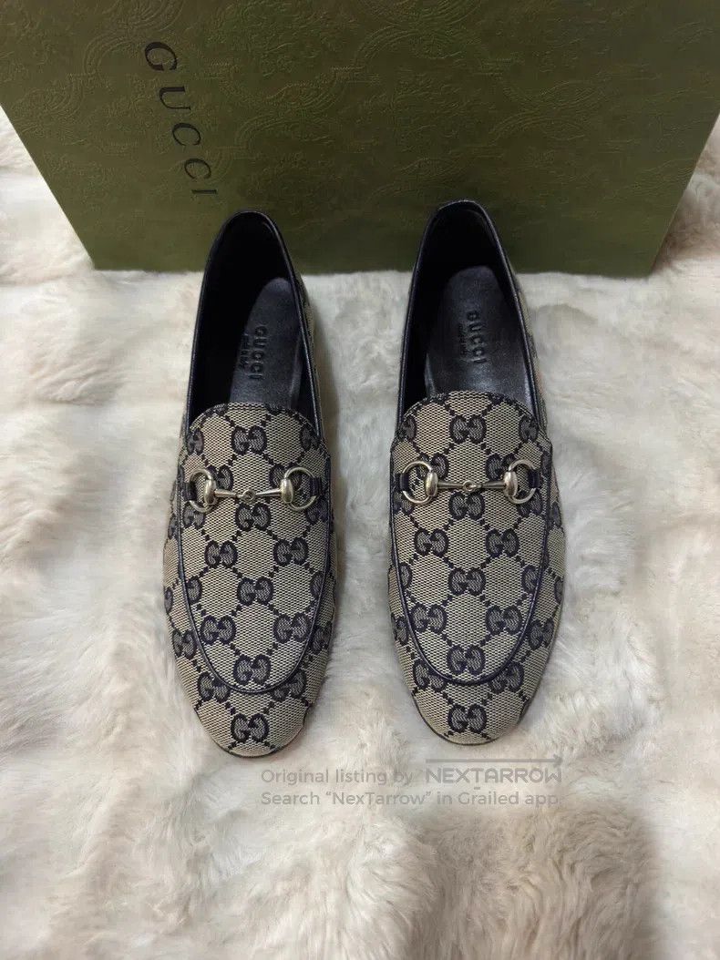 Gucci Guicci Women's Full Print Loafers Leather Shoes Size US 5.5 / IT 35.5 - 3 Thumbnail