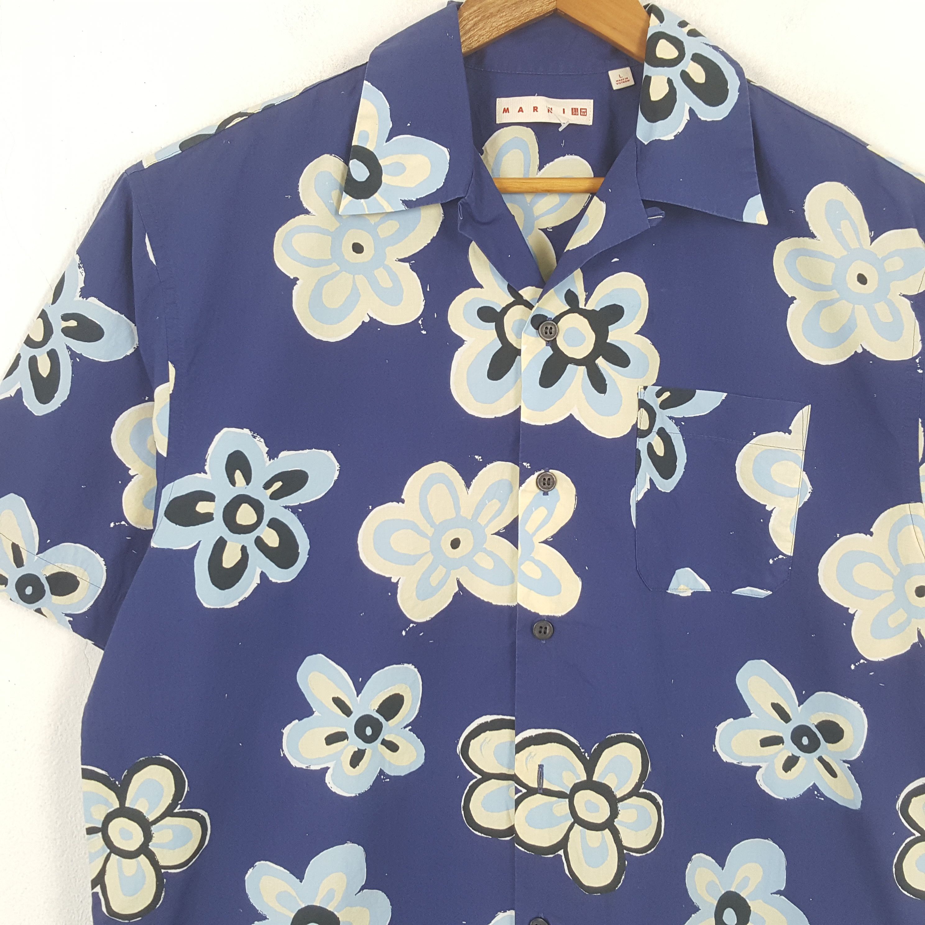 Japanese Brand × Vintage Vintage Marni x Japanese Brand Button Up Shirt C276N64 Size US L / EU 52-54 / 3 - 2 Thumbnail