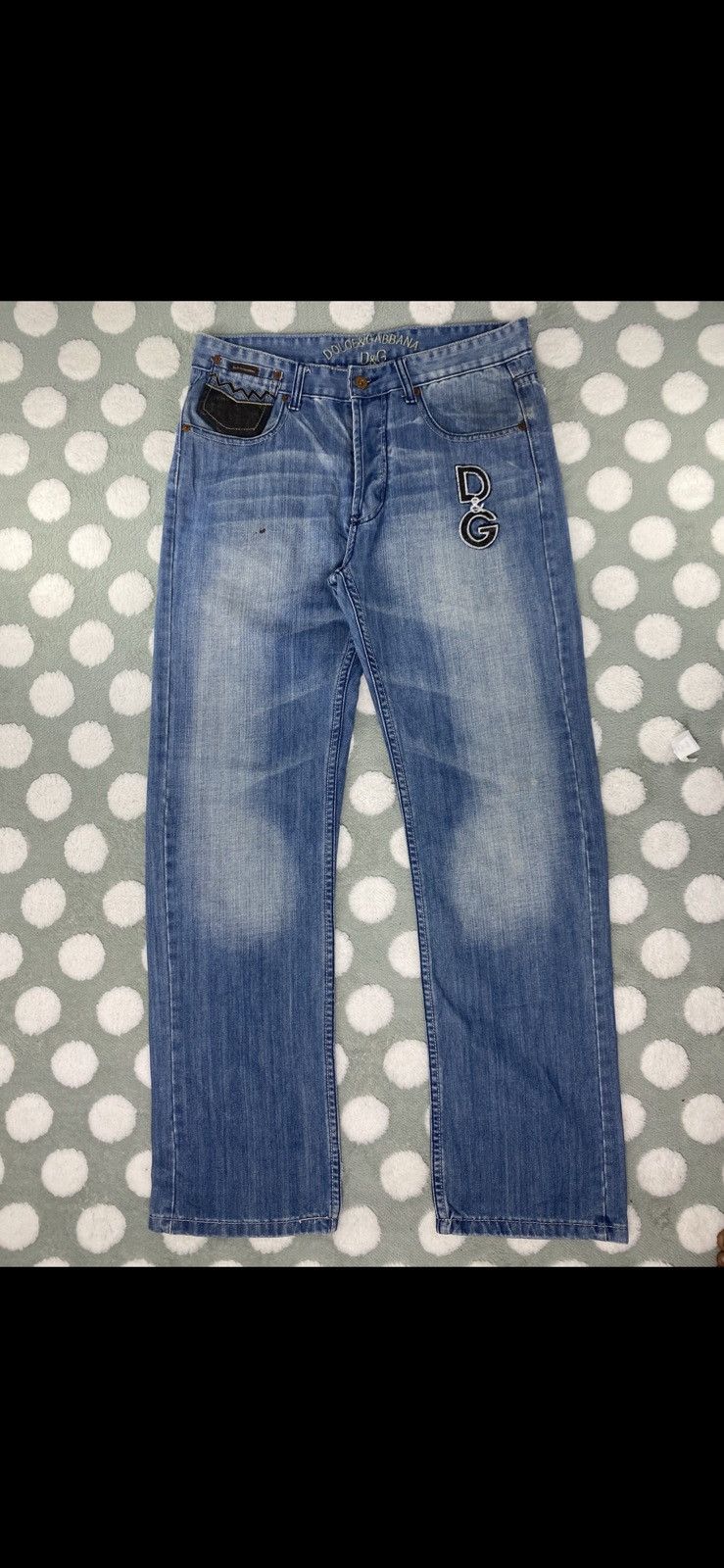 Dolce & Gabbana VINTAGE Y2K-era DOLCE &GABBANA JEANS BUTTONFLY Size US 34 / EU 50 - 2 Thumbnail