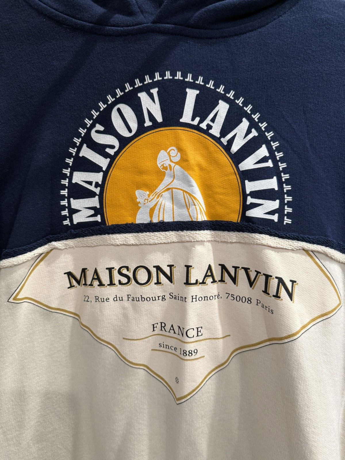 Lanvin Maison Lanvin Navy Logo Hoodie Size US L / EU 52-54 / 3 - 2 Thumbnail