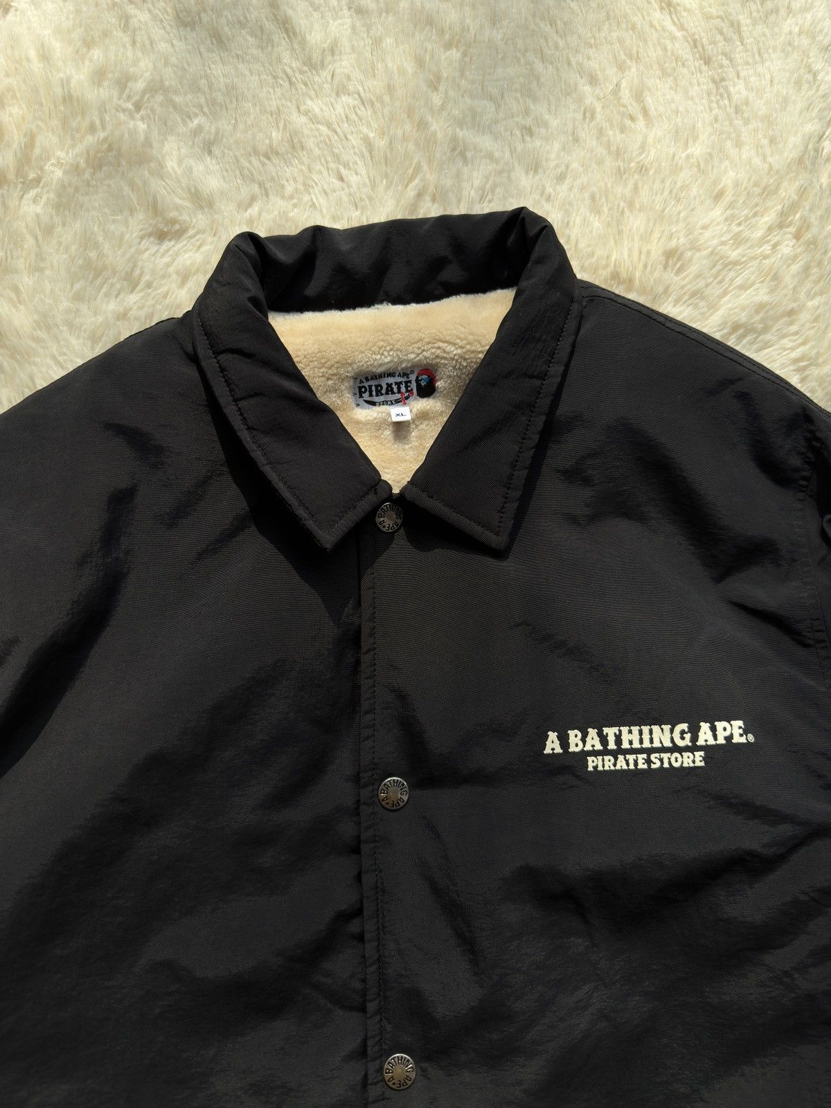 Bape Rare Bathing Ape BAPE Pirate Store Fleece pile Lined Jacket Size US XL / EU 56 / 4 - 4 Thumbnail