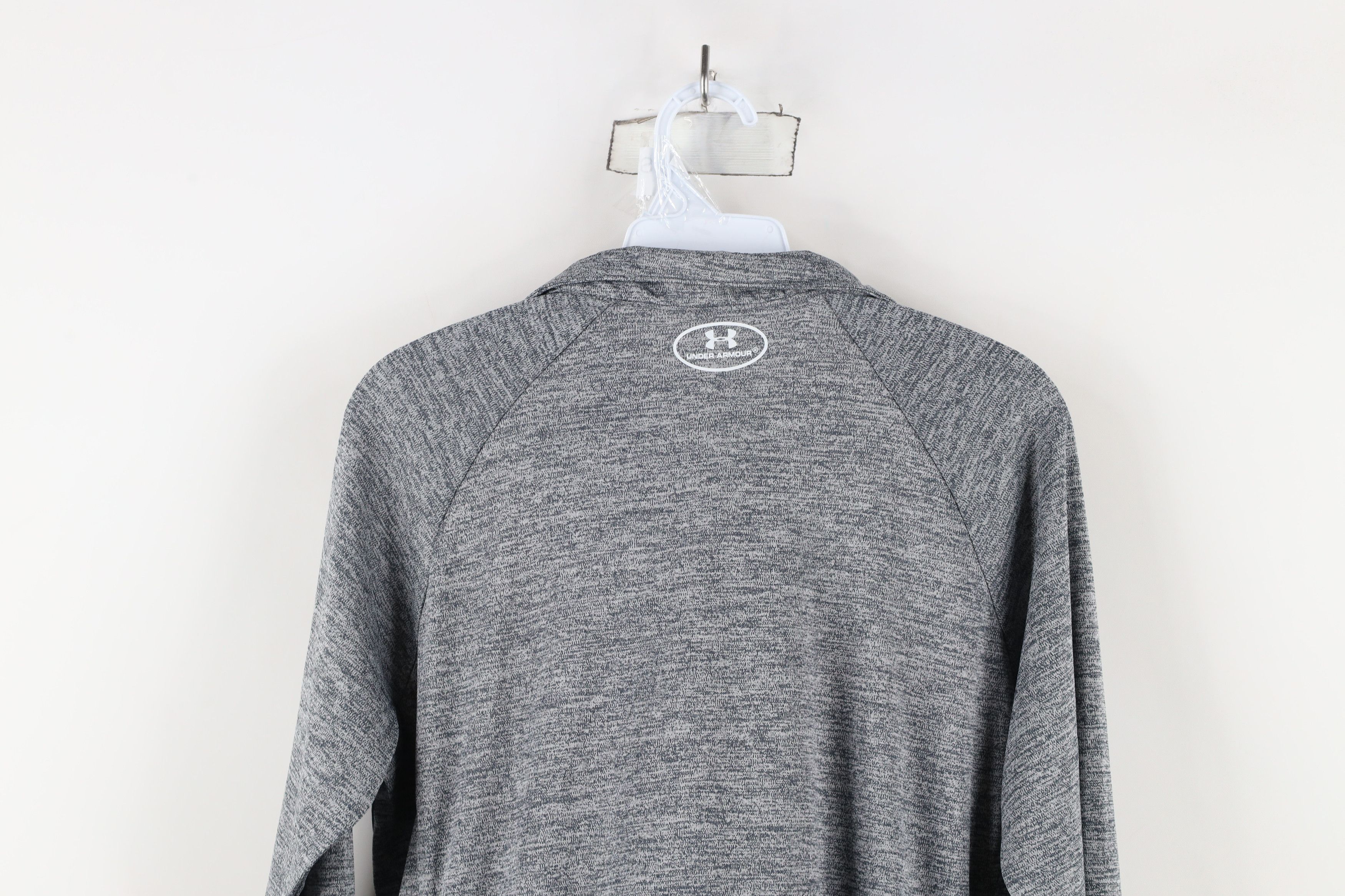 Under Armour × Vintage New Under Armour HeatGear Half Zip Pullover Jacket Top Gray Size L / US 10 / IT 46 - 12 Thumbnail