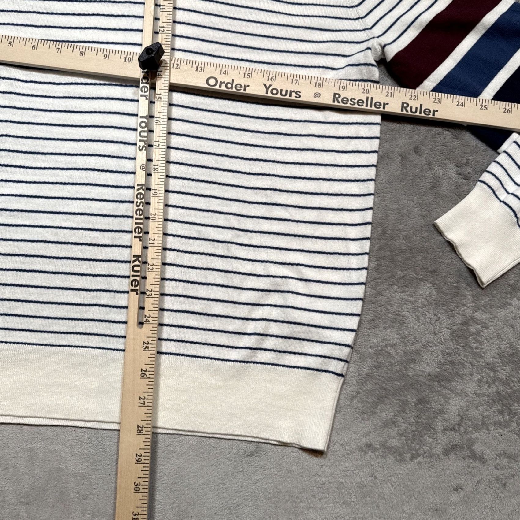 J.Crew VINTAGE J.CREW Heritage Cotton Sweater Polo Mens Size M Striped Long Sleeve NWT Size US M / EU 48-50 / 2 - 5 Thumbnail