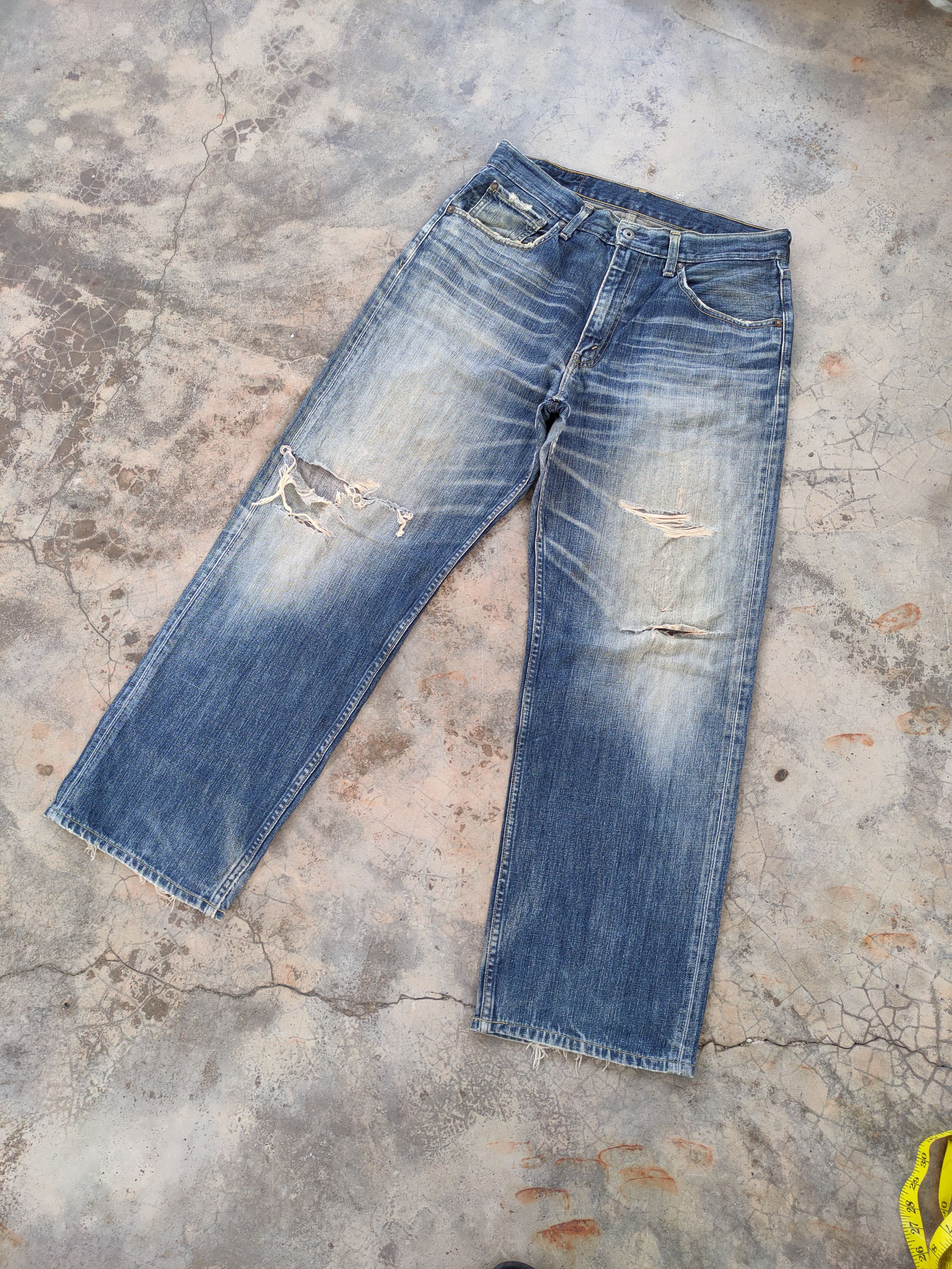 Levi's Vintage Levi's 503 ripped faded jeans denim pants Size US 34 / EU 50 - 1 Thumbnail