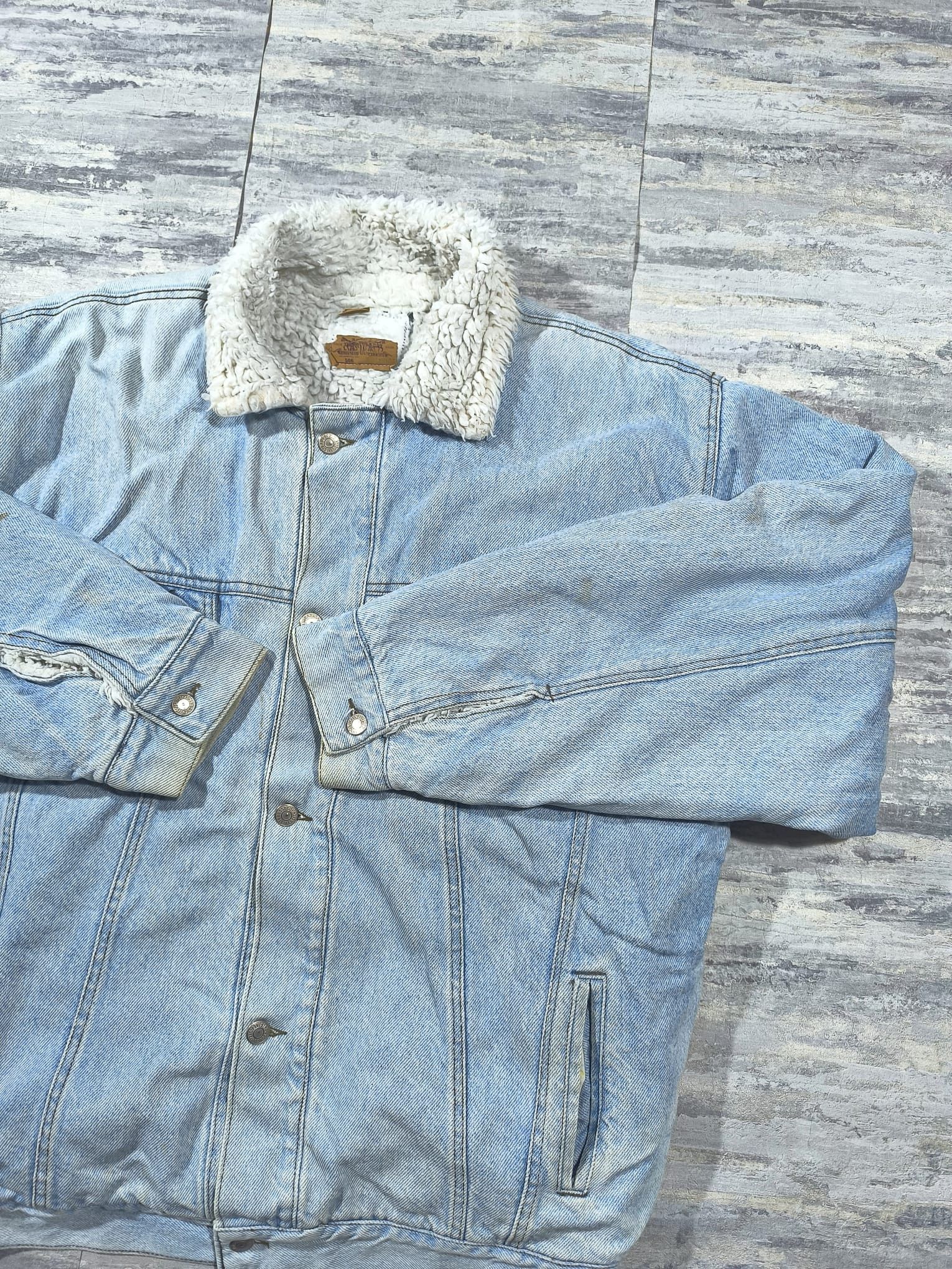 Levi's vintage levis 70598 denim sherpa trucker jacket made in usa Size US XL / EU 56 / 4 - 11 Thumbnail