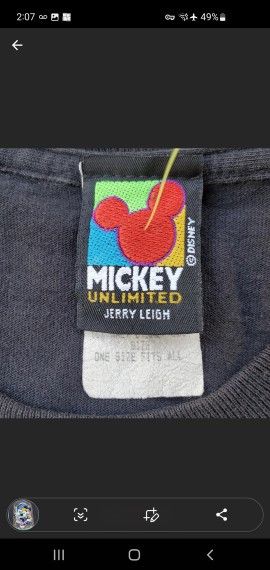 Disney Rare 90s Unlimited Jerry Leigh Mickey Mouse Shirt Black XL Size US XL / EU 56 / 4 - 4 Thumbnail