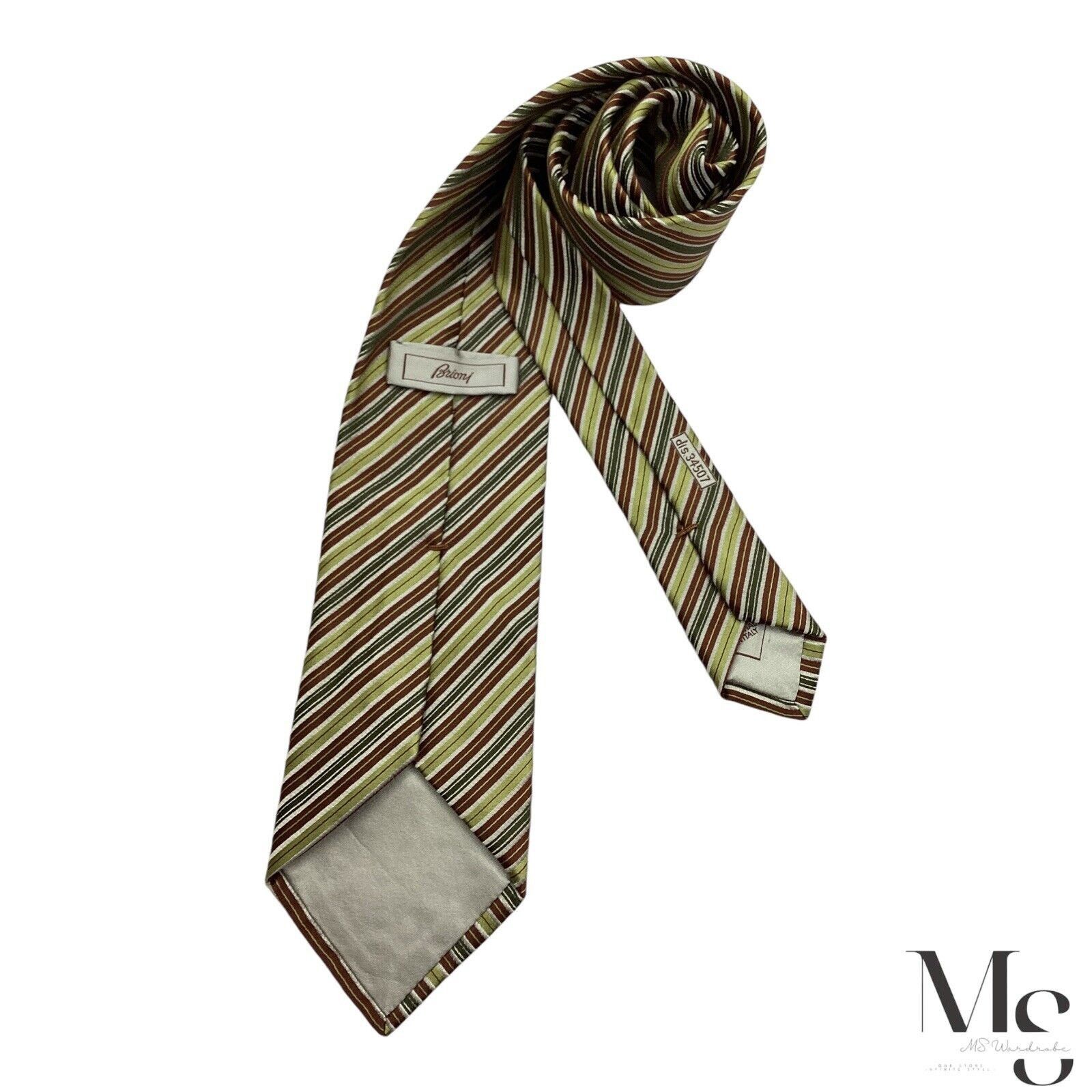 Brioni BRIONI XL Multicolor Striped Silk Tie Hand Made In Italy Size ONE SIZE - 2 Thumbnail
