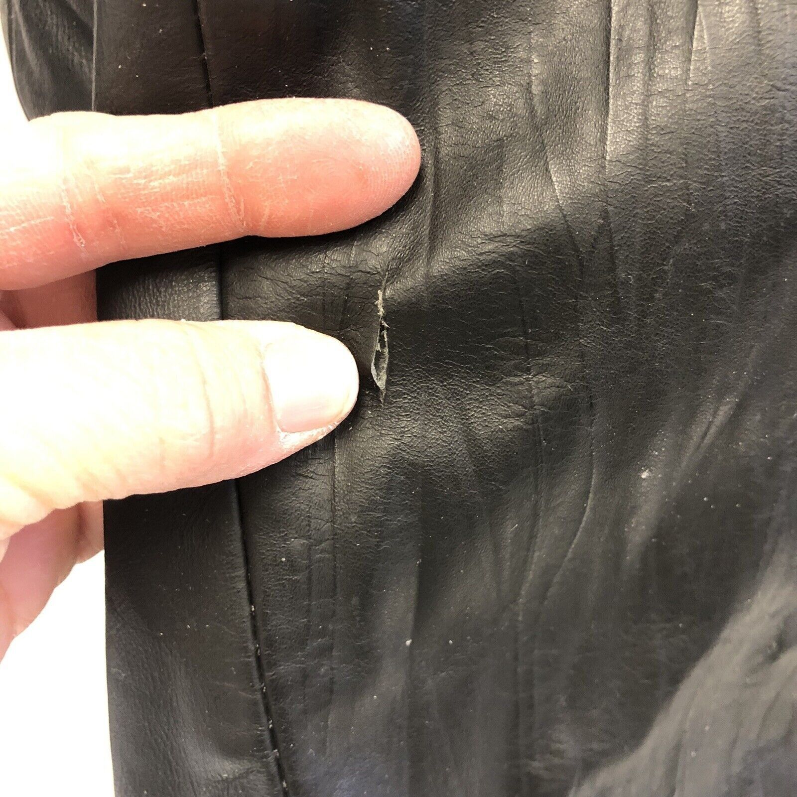 Other Vtg BLACK Leather BARNSTORMER Coat 4 Pocket PILOT jacket Size US L / EU 52-54 / 3 - 9 Thumbnail