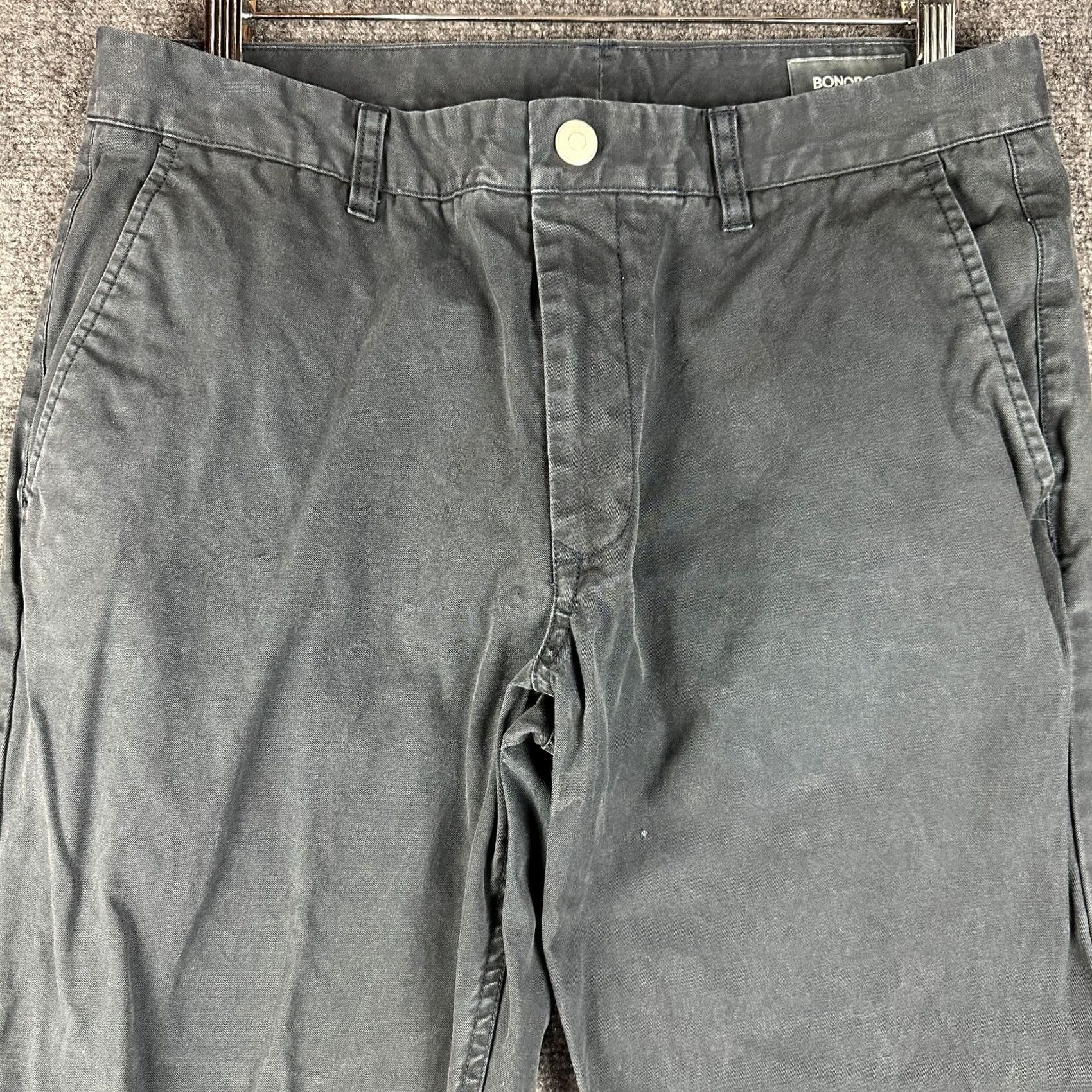 Bonobos Bonobos Pants Mens 34 Straight Leg Chino Blue Cotton Stretch Flat Front Pockets Size US 34 / EU 50 - 3 Thumbnail