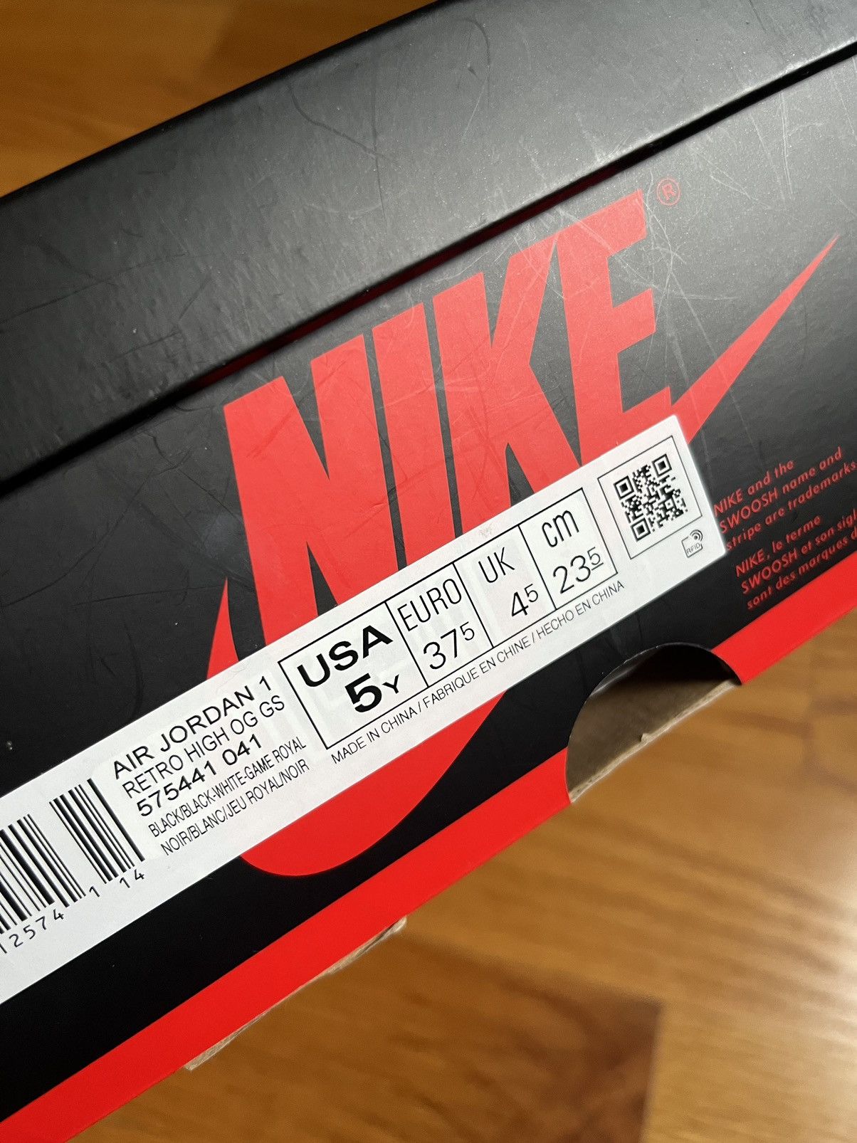 Jordan Brand × Nike Game Royal Jordan 1s Size US 5 / IT 35 - 4 Thumbnail