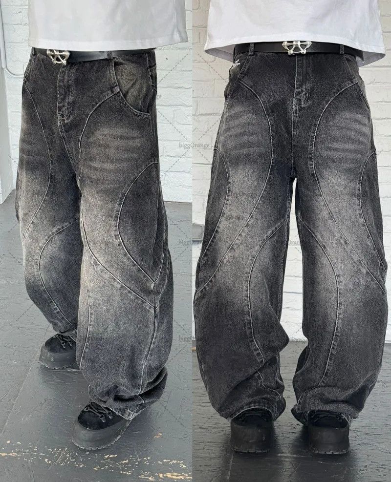 Designer × Japanese Brand Retro Washed Distressed Baggy Jeans Size US 31 - 2 Thumbnail