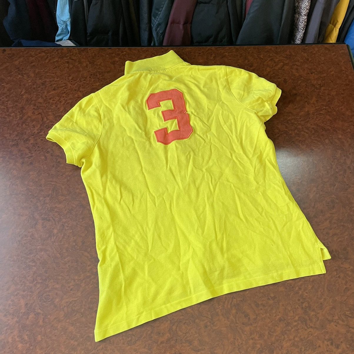 Polo Ralph Lauren × Vintage VINTAGE POLO RALPH LAUREN BIG PONY 3 YELLOW FADED POLO Size XL / US 12-14 / IT 48-50 - 2 Thumbnail