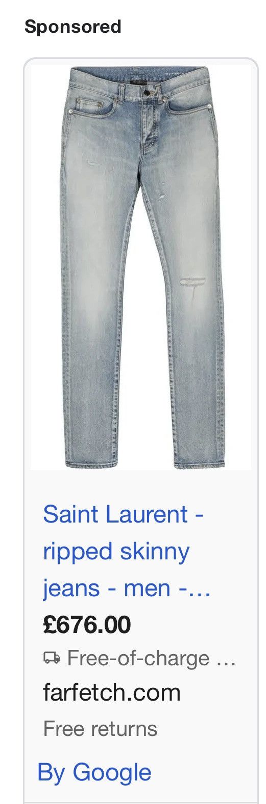 Saint Laurent Paris Saint Laurent Santa Monica wash rip trash jeans 32 grail d18 Size US 32 / EU 48 - 3 Thumbnail