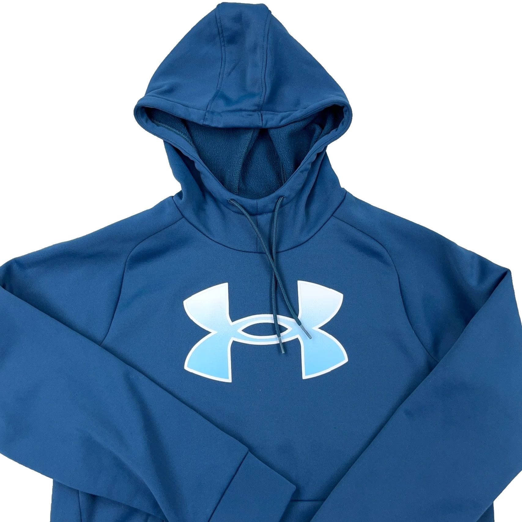 Under Armour Under Armour Hoodie Women M Navy Blue White Pullover Jersey Pockets Logo Breathable Lightweight All Seasons Hooded Sports Modern 90s? Size M / US 6-8 / IT 42-44 - 2 Thumbnail