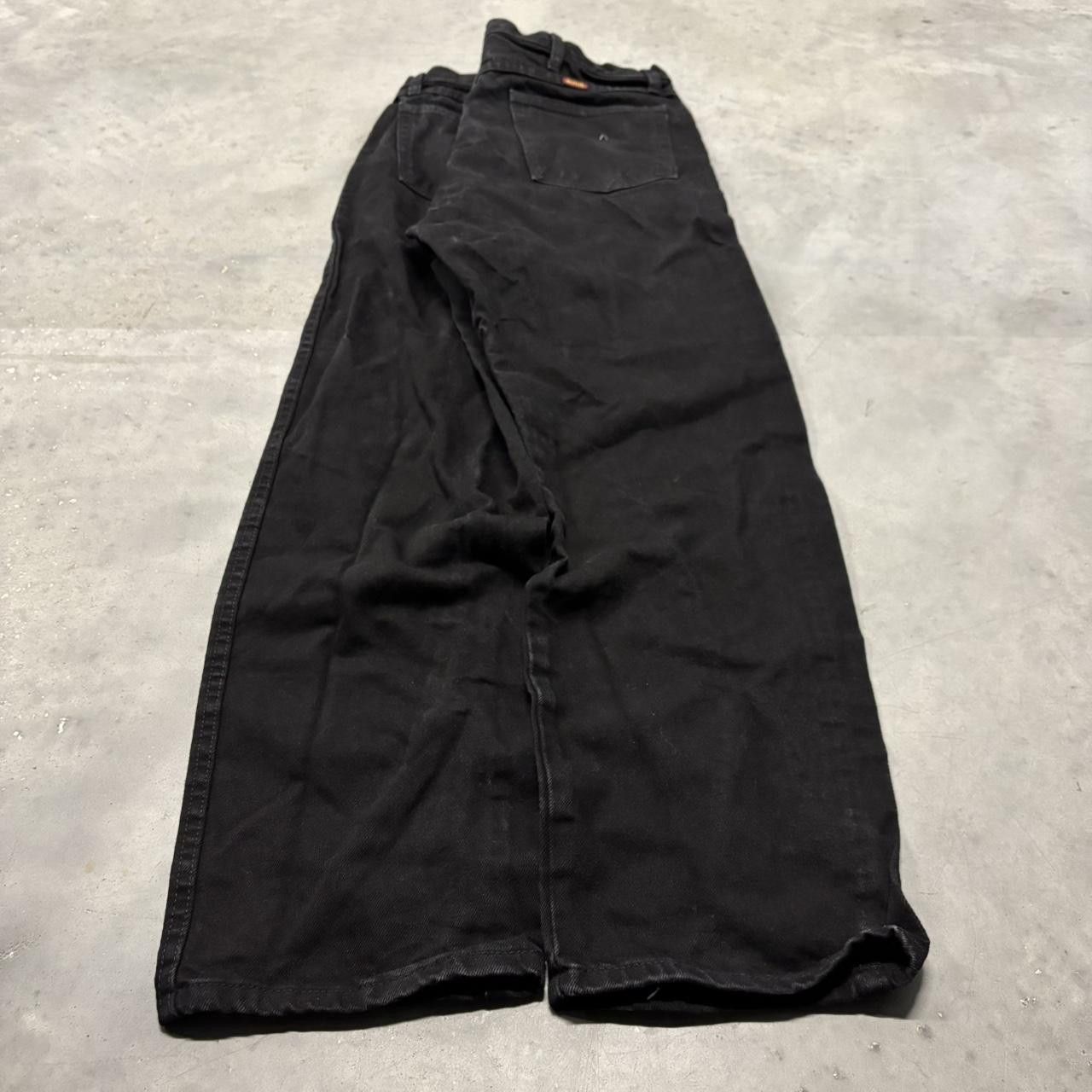 Japanese Brand × Vintage Crazy Vintage Y2K/2000s Solid Black Essential Denim Jeans! Size US 36 / EU 52 - 4 Thumbnail