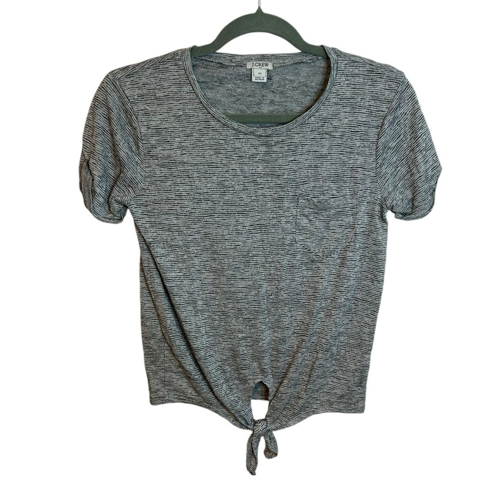 J.Crew J.Crew Space Dye Tie Waist Pocket Tee Size XS / US 0-2 / IT 36-38 - 1 Thumbnail