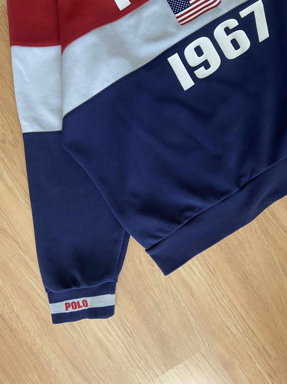Polo Ralph Lauren Polo Ralph Lauren Colorblock Crewneck Sweatshirt USA Flag Size US XXL / EU 58 / 5 - 3 Thumbnail