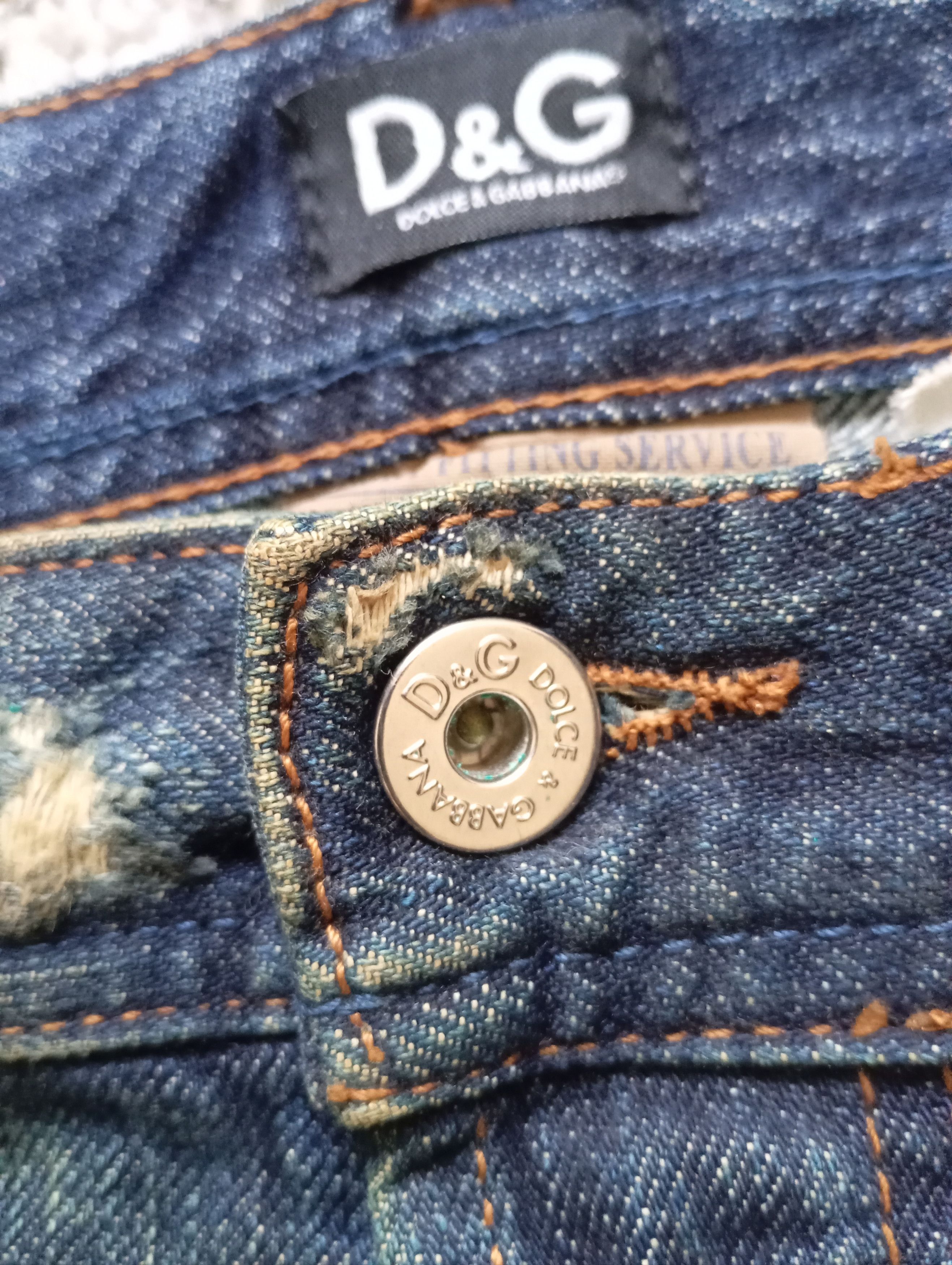Dolce & Gabbana Dolce & Gabbana Y2k Distressed Patchwork Denim Pants Size US 32 / EU 48 - 9 Thumbnail