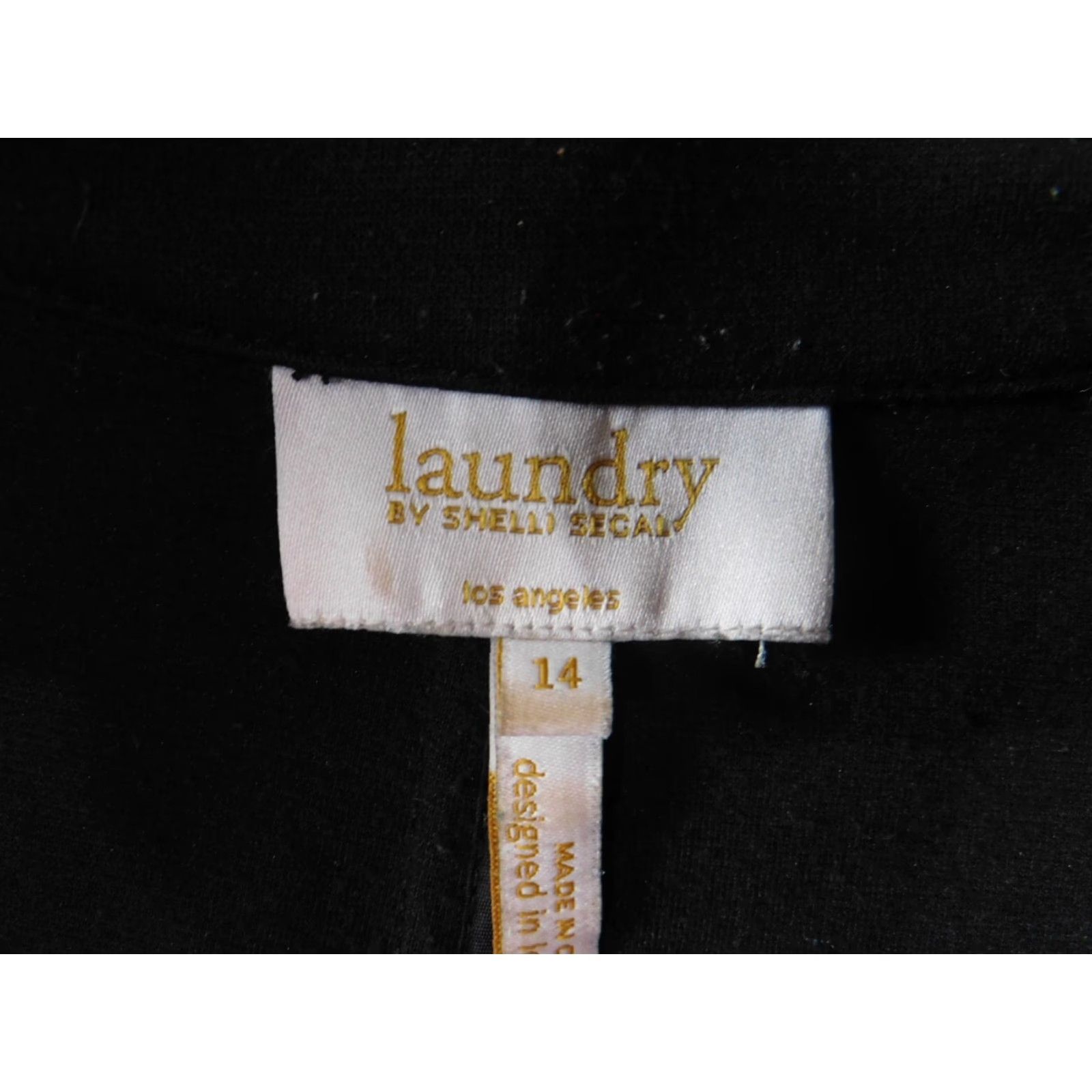 Laundry by Shelli Segal Laundry by Shelli Segal Womens Jacket 14 Black One Button Blazer Size XL / US 12-14 / IT 48-50 - 6 Thumbnail