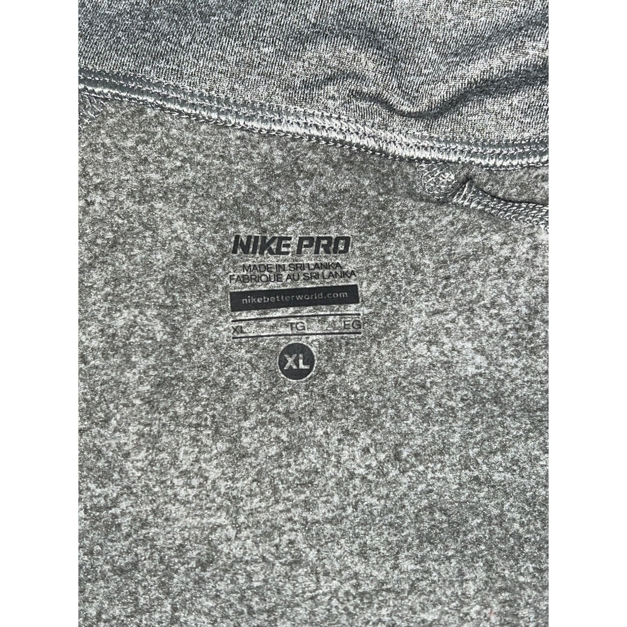 Nike Nike Pro Womens Gray 1/4 Zip Pullover Athletic Top XL Polyes Size XL / US 12-14 / IT 48-50 - 4 Thumbnail
