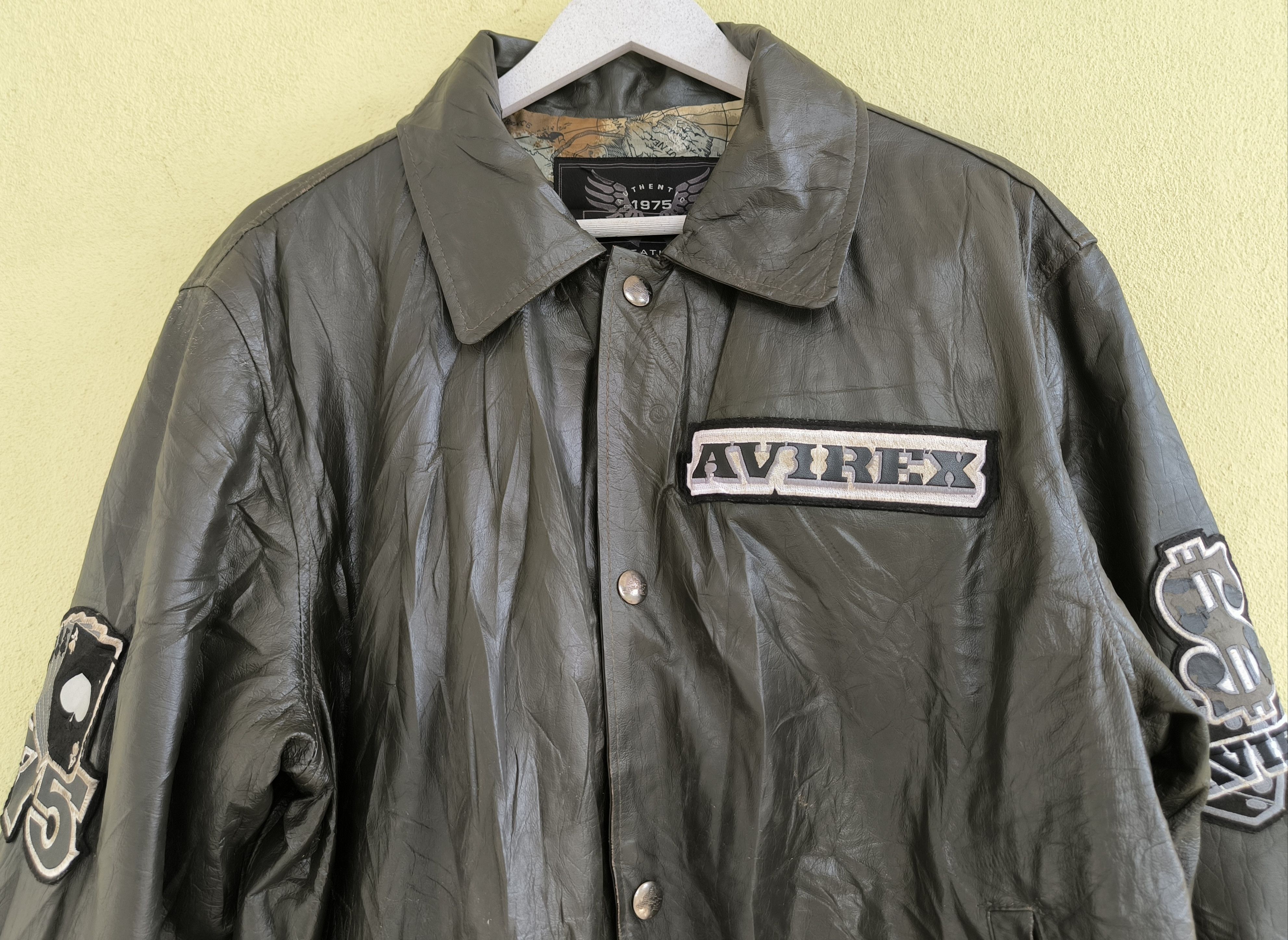 Avirex Vtg AVIREX embroidered US Air Force leather jacket Size US L / EU 52-54 / 3 - 8 Thumbnail