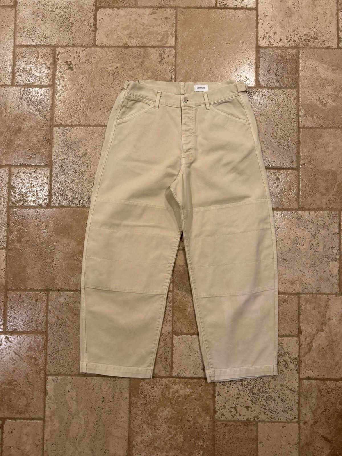 Lemaire Lemaire Wide Leg Back Belt Twisted Tan Carpenter Knee Pants Size US 34 / EU 50 - 15 Thumbnail