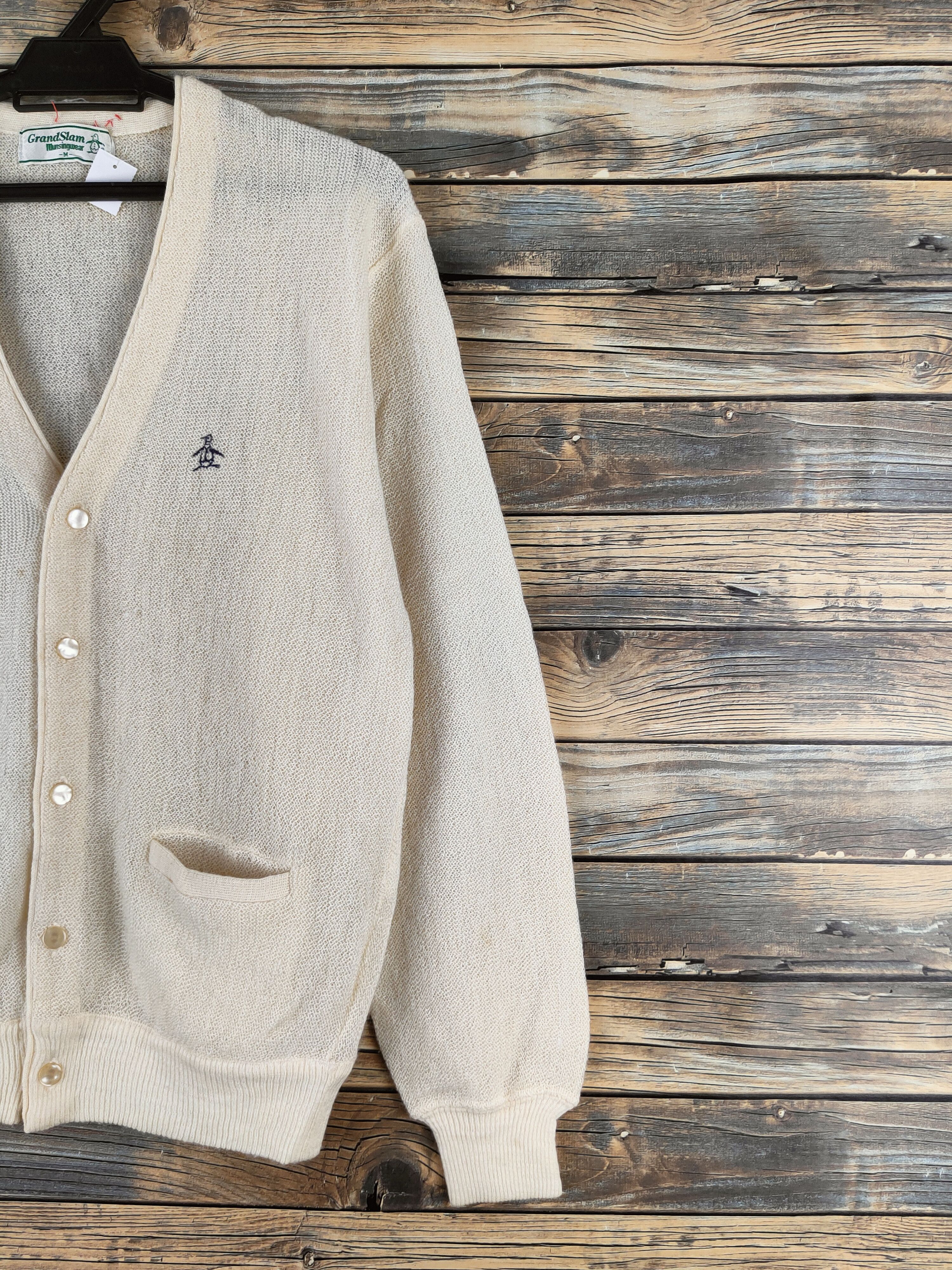 Grand Slam DL Grand Slam-Musingwear Beige Knitwear Cardigan #46-163 Size US M / EU 48-50 / 2 - 6 Thumbnail
