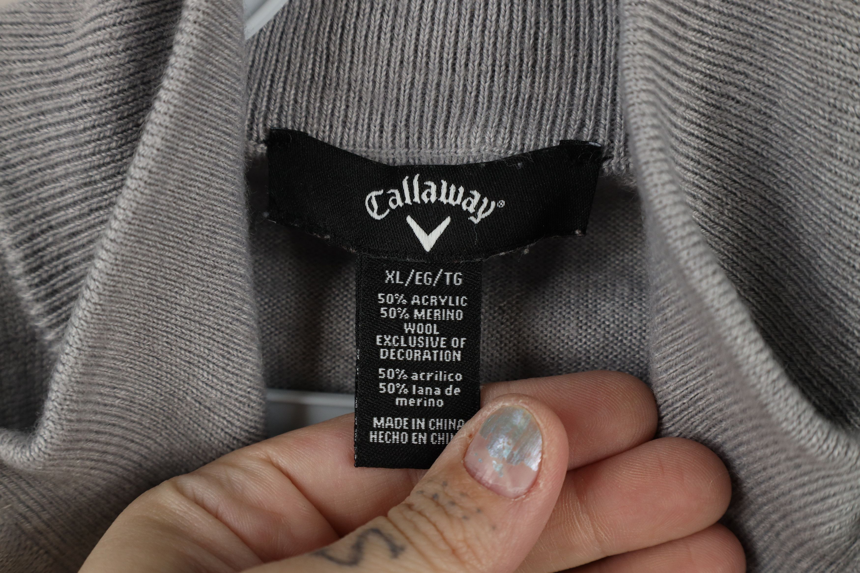 Callaway × Vintage Callaway Golf Wool Blend Knit Half Zip Pullover Sweater Size US XL / EU 56 / 4 - 6 Thumbnail