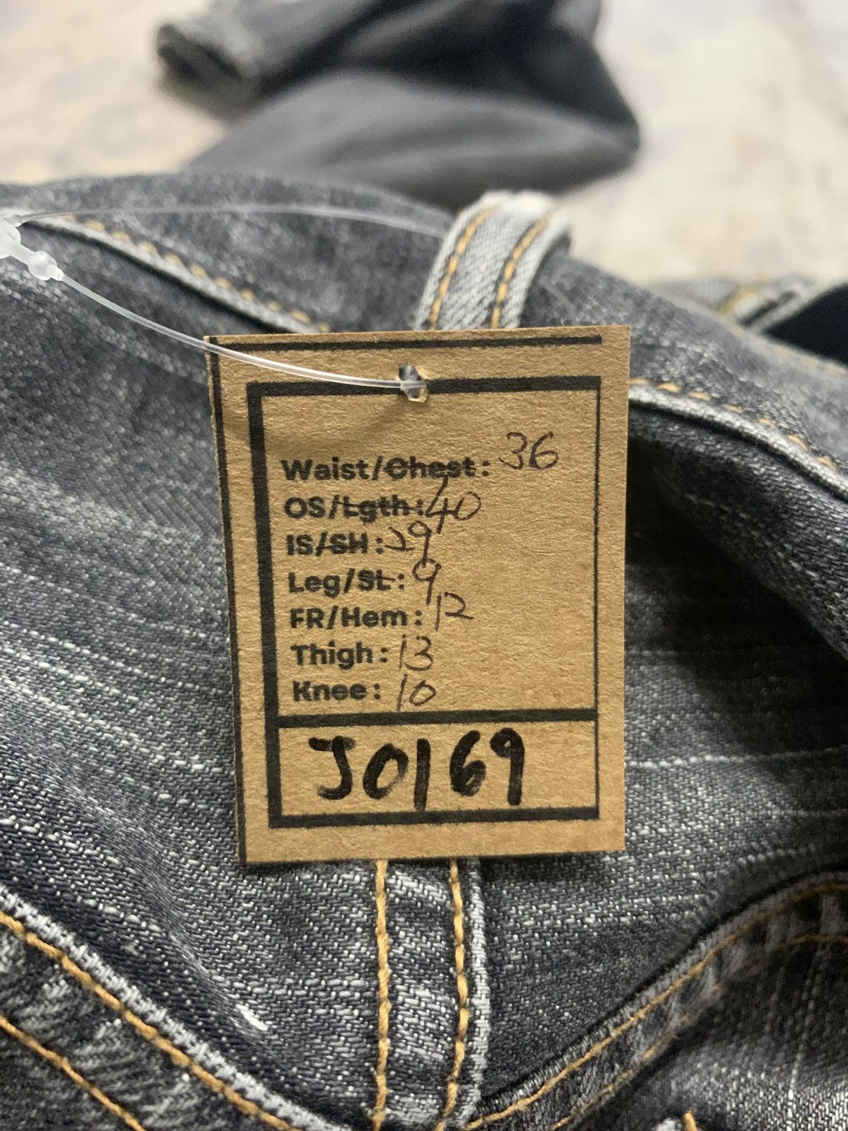 If Six Was Nine Vintage Edwin Japan Light Wash Distress Baggy Jeans Size US 36 / EU 52 - 19 Thumbnail