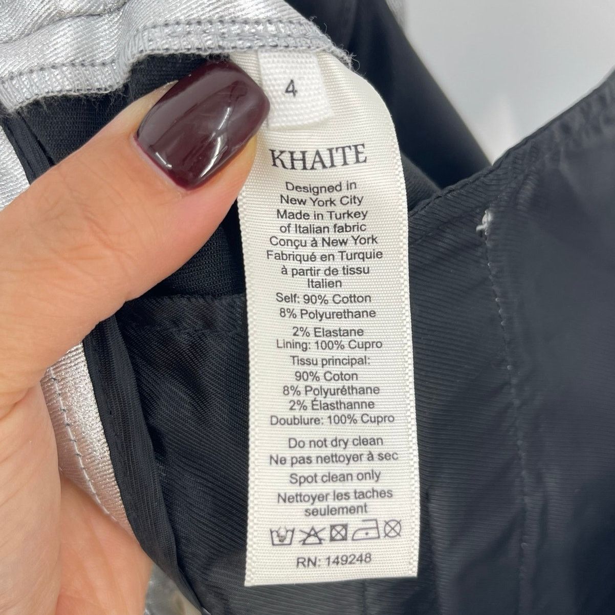 KHAITE KHAITE | Dresden Silver Metallic Low Rise Ankle Zip Pants 4 Size 27" / US 4 / IT 40 - 16 Thumbnail
