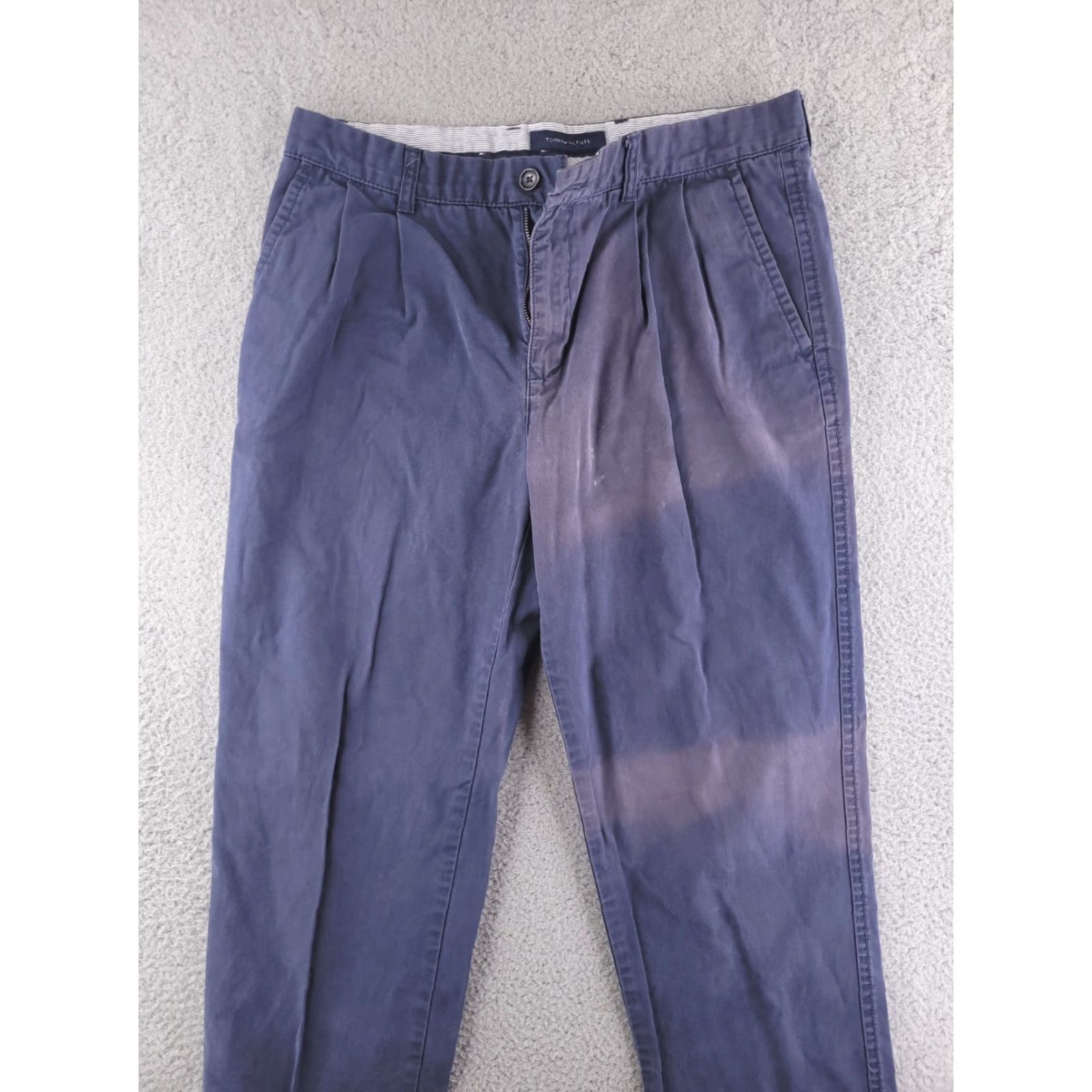 Tommy Hilfiger Tommy Hilfiger Pants Mens 34x32 Blue Straight Chino Workwear Distressed Vintage: No Size US 34 / EU 50 - 2 Thumbnail