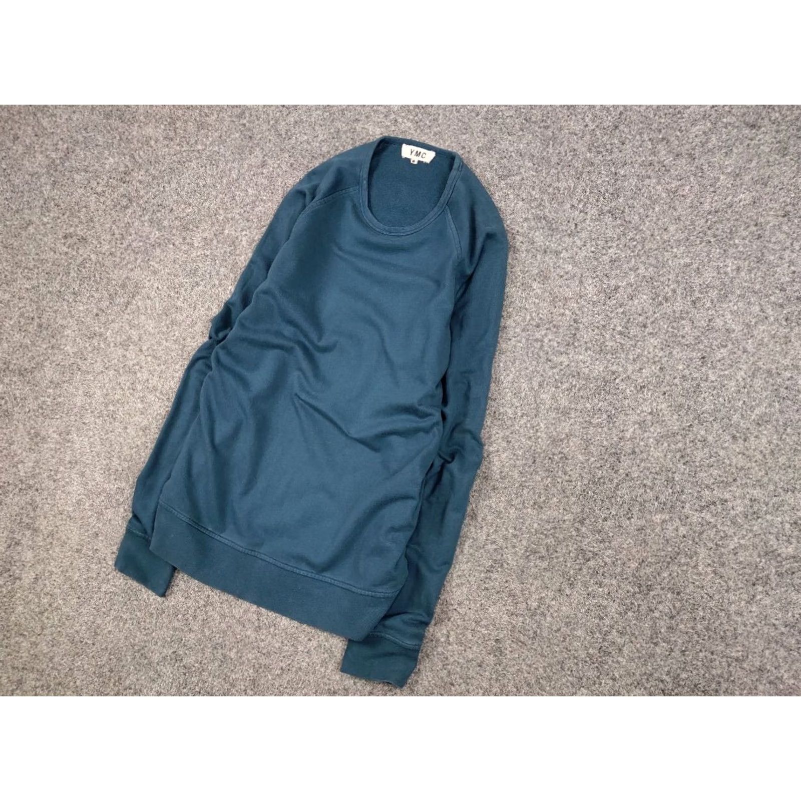 YMC YMC You Must Create Designer Classic Crew Chek Sweatshirt Shirt Men M Blue Cotton Canvas Crew Neck Pullover Designer 90s or Size US M / EU 48-50 / 2 - 3 Thumbnail