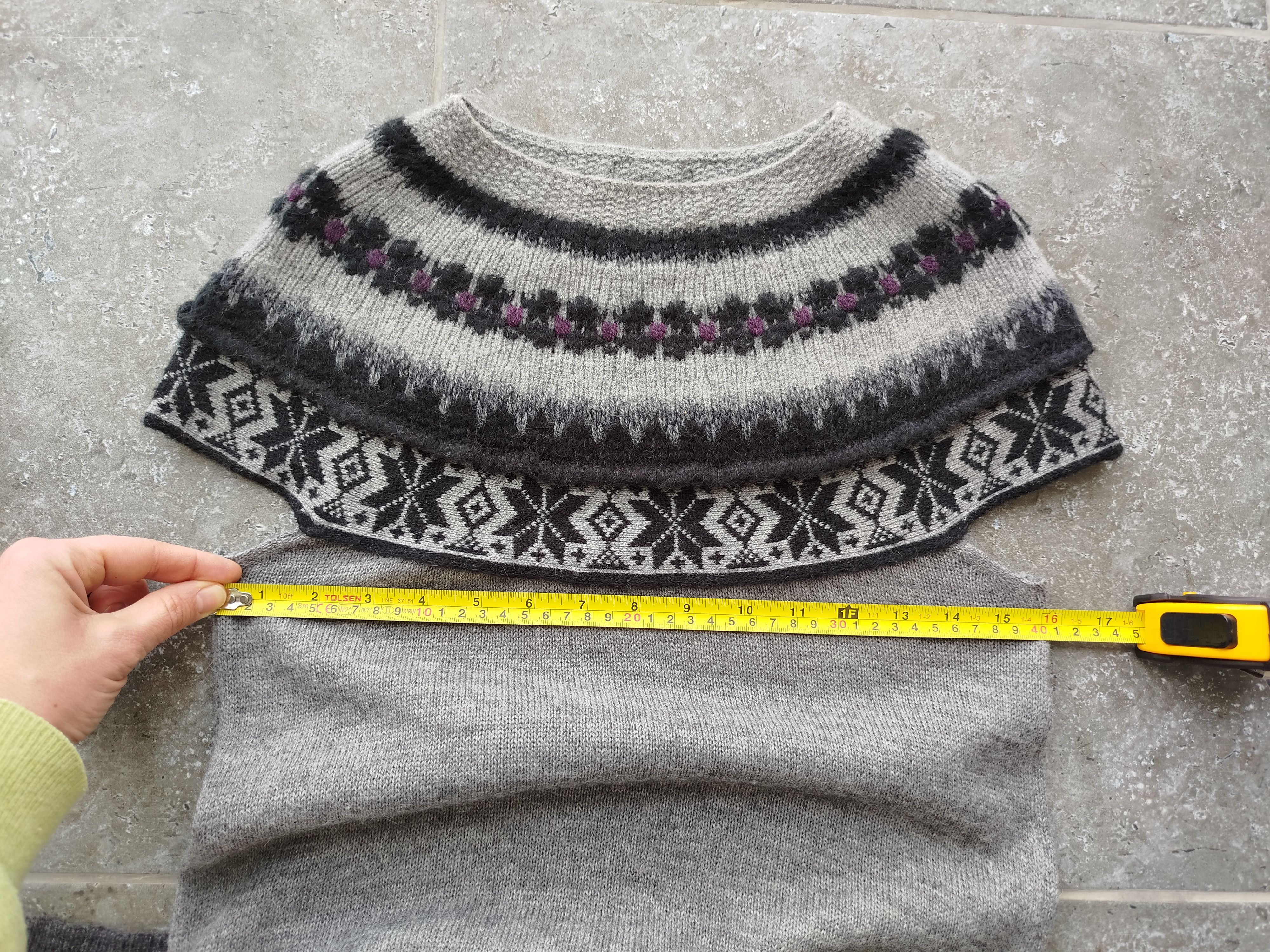 Marithe + Francois Girbaud High Use by Claire Campbell Dress Knit Alpaca Fair Isle Size M / US 6-8 / IT 42-44 - 14 Thumbnail
