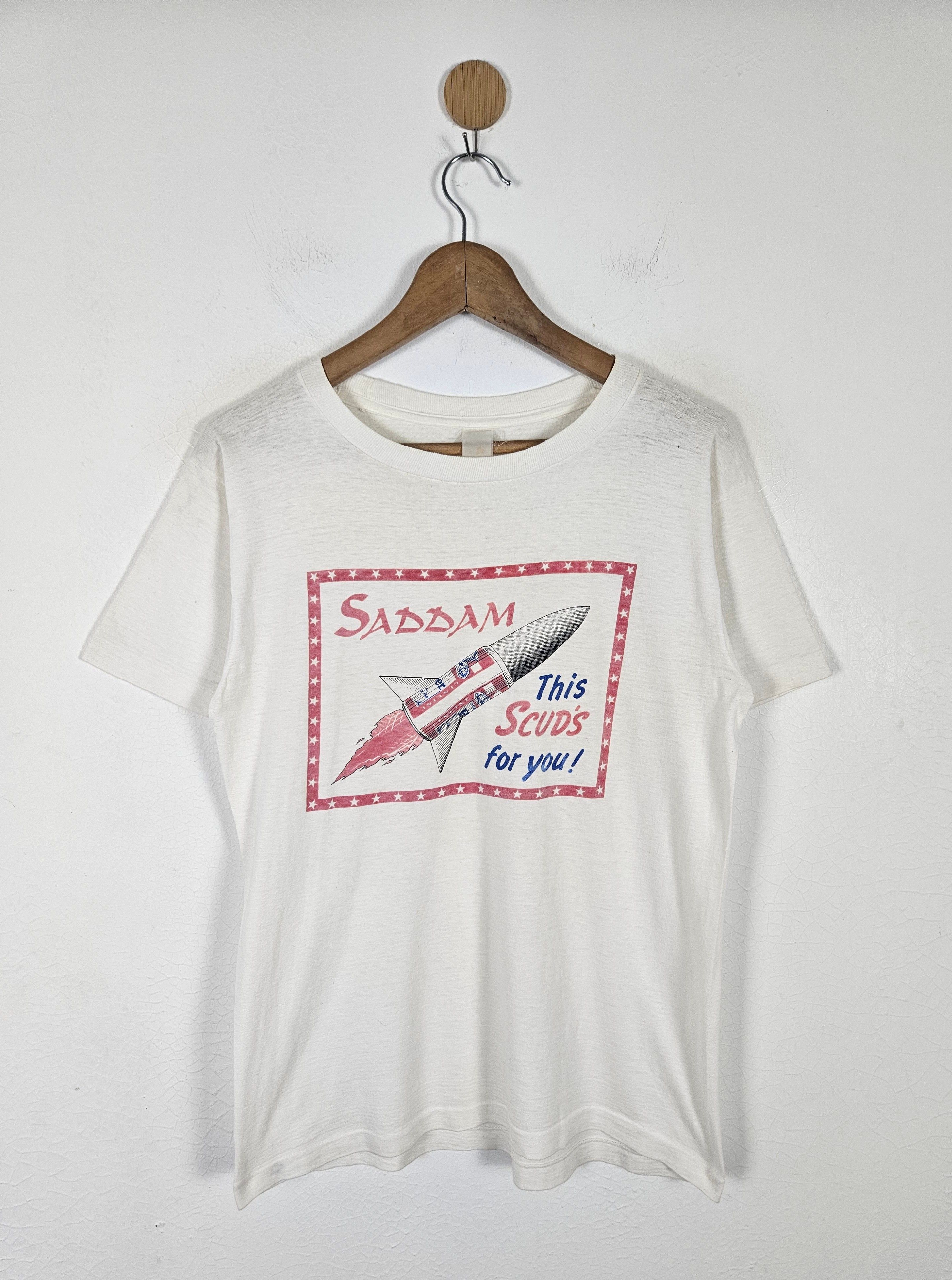 Vintage Vintage Saddam Hussein Scud's for You Shirt Size US M / EU 48-50 / 2 - 1 Thumbnail