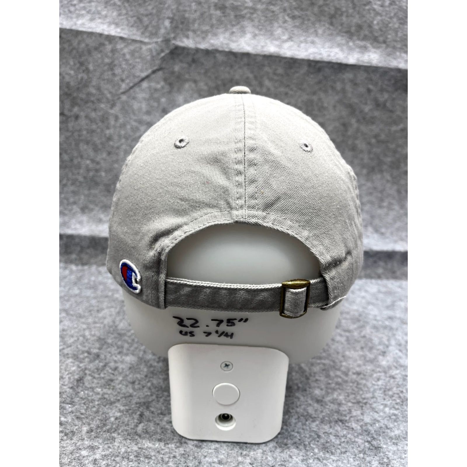 Champion Champion Hat Cap Adjustable One Size Gray 100% Cotton Golf Outdoors Baseball Cap Mens Cotton Twill Logo 90s Theme Size ONE SIZE - 6 Thumbnail