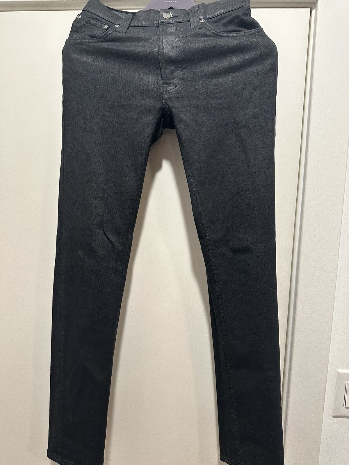 Nudie fashion jeans waxed black