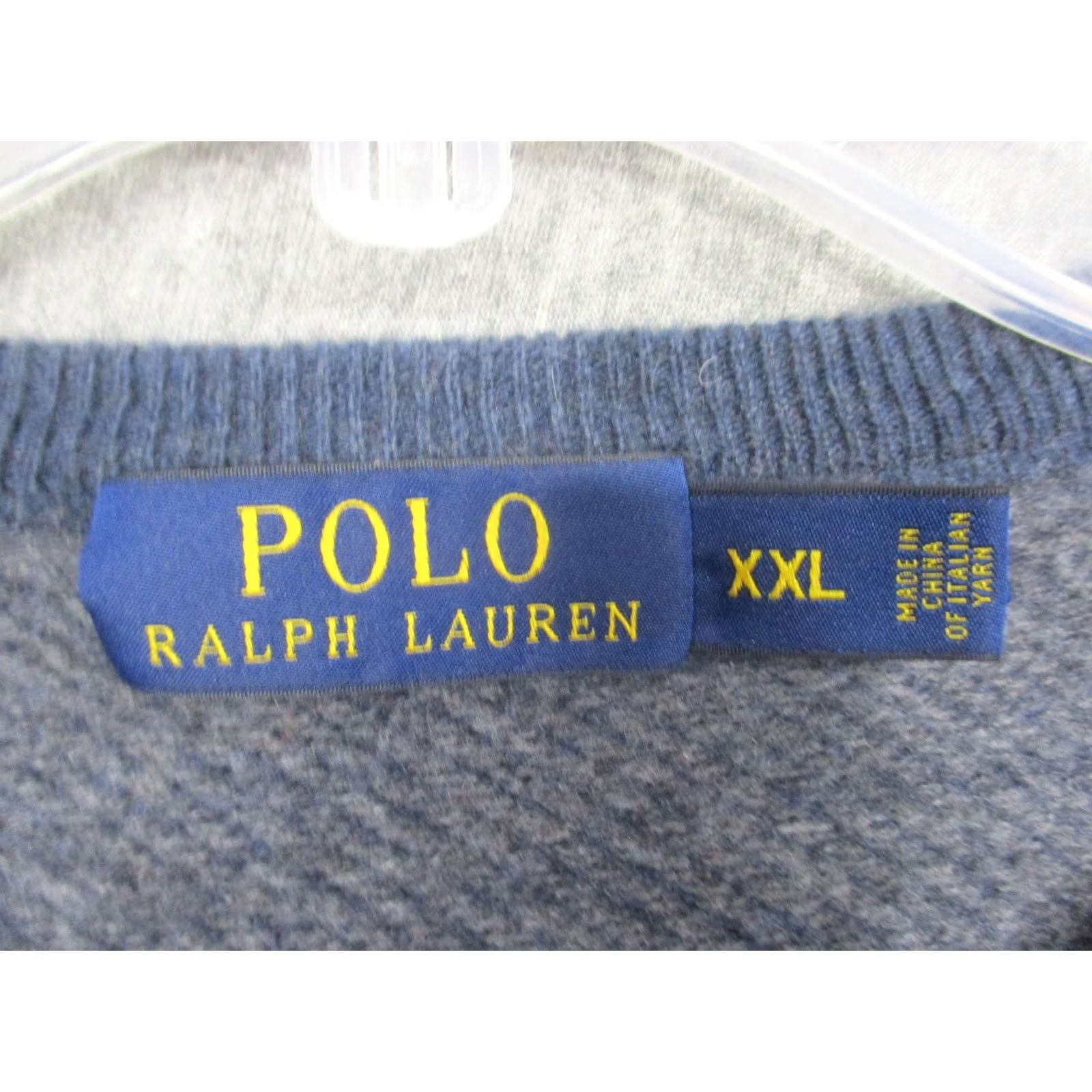 Polo Ralph Lauren Polo Ralph Lauren Mens Sweater XL Blue Gray Merino Wool Crewneck Italian Yarn Size US XL / EU 56 / 4 - 3 Thumbnail