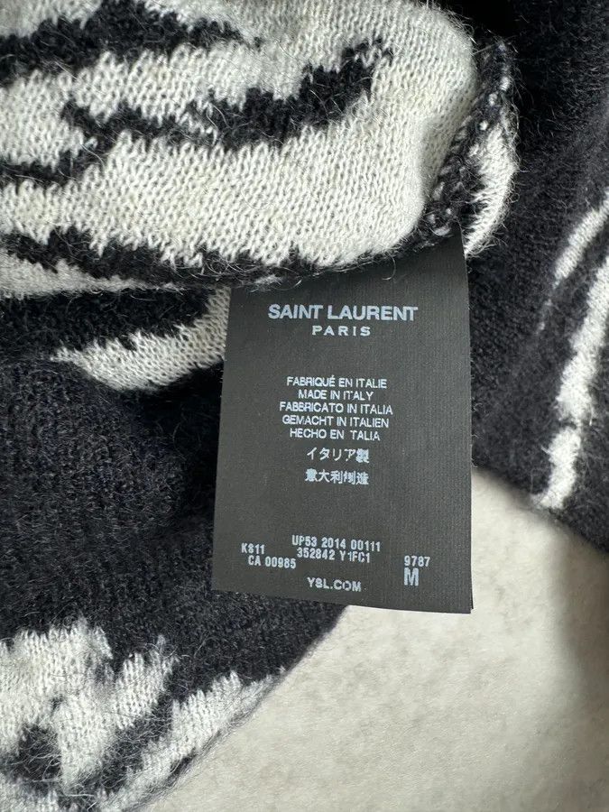Saint Laurent Paris AW2014 Saint Laurent Zebra Wool Sweater by Hedi Slimane Size US S / EU 44-46 / 1 - 10 Thumbnail