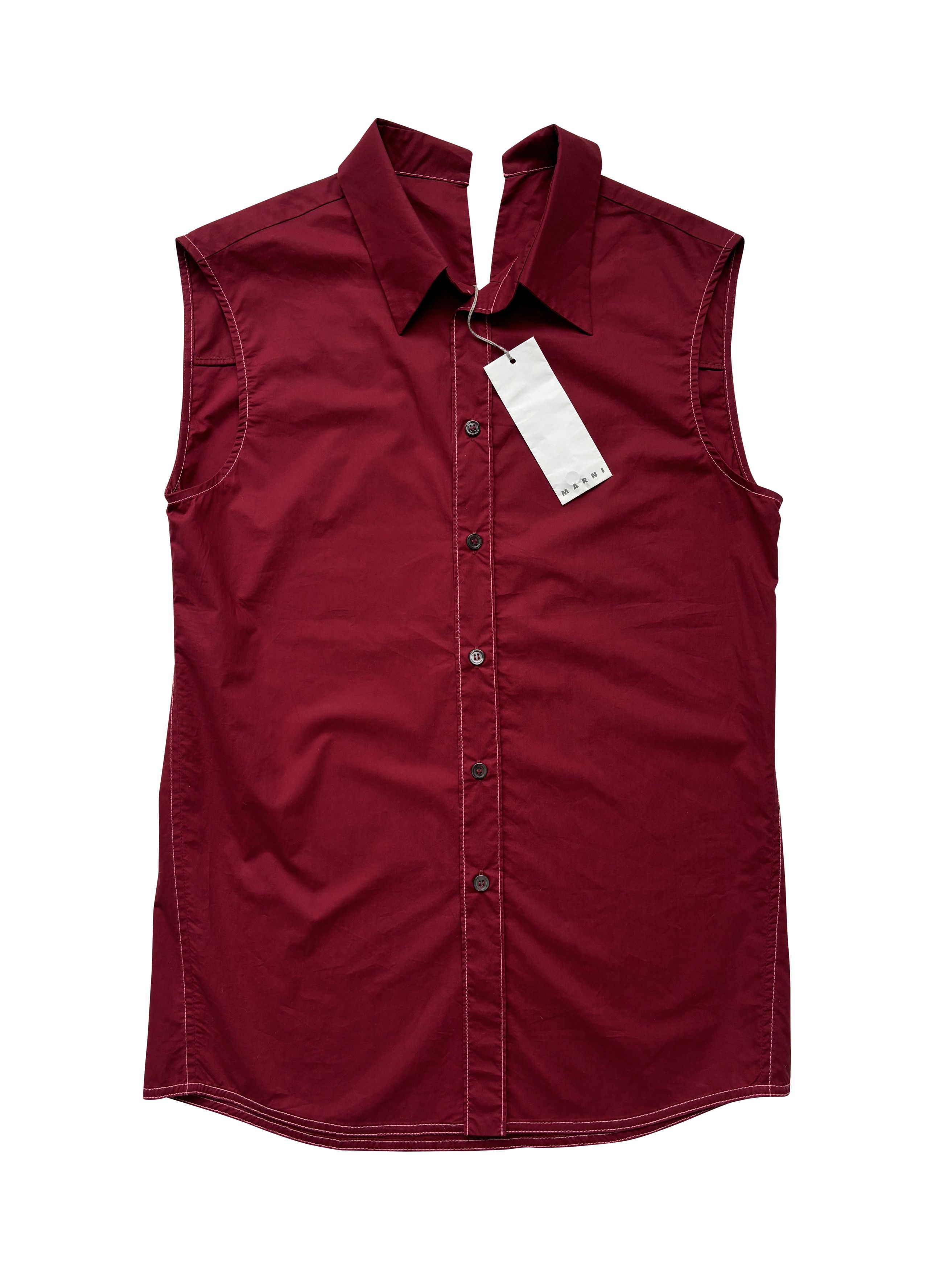 Marni ⚡️QUICK SALE⚡️Marni Red Sleeveless Blouse with Back Opening Size M / US 6-8 / IT 42-44 - 1 Thumbnail