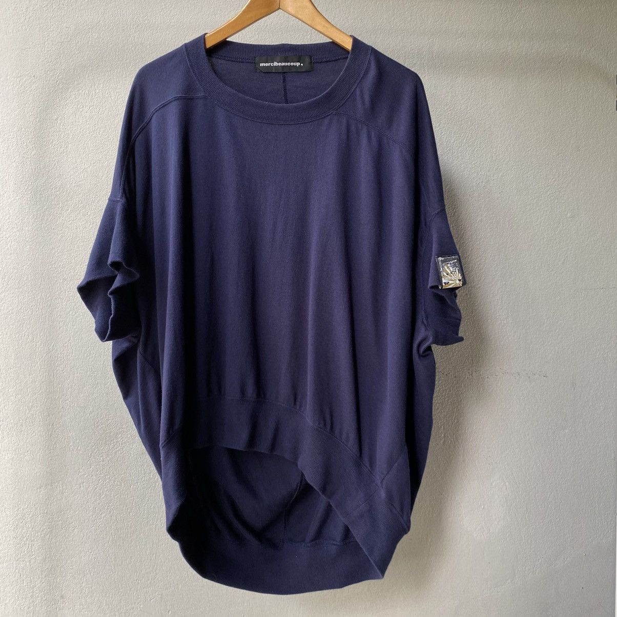 mercibeaucoup Mercibeaucoup Navy Oversized Short Sleeve Top Size M / US 6-8 / IT 42-44 - 11 Thumbnail