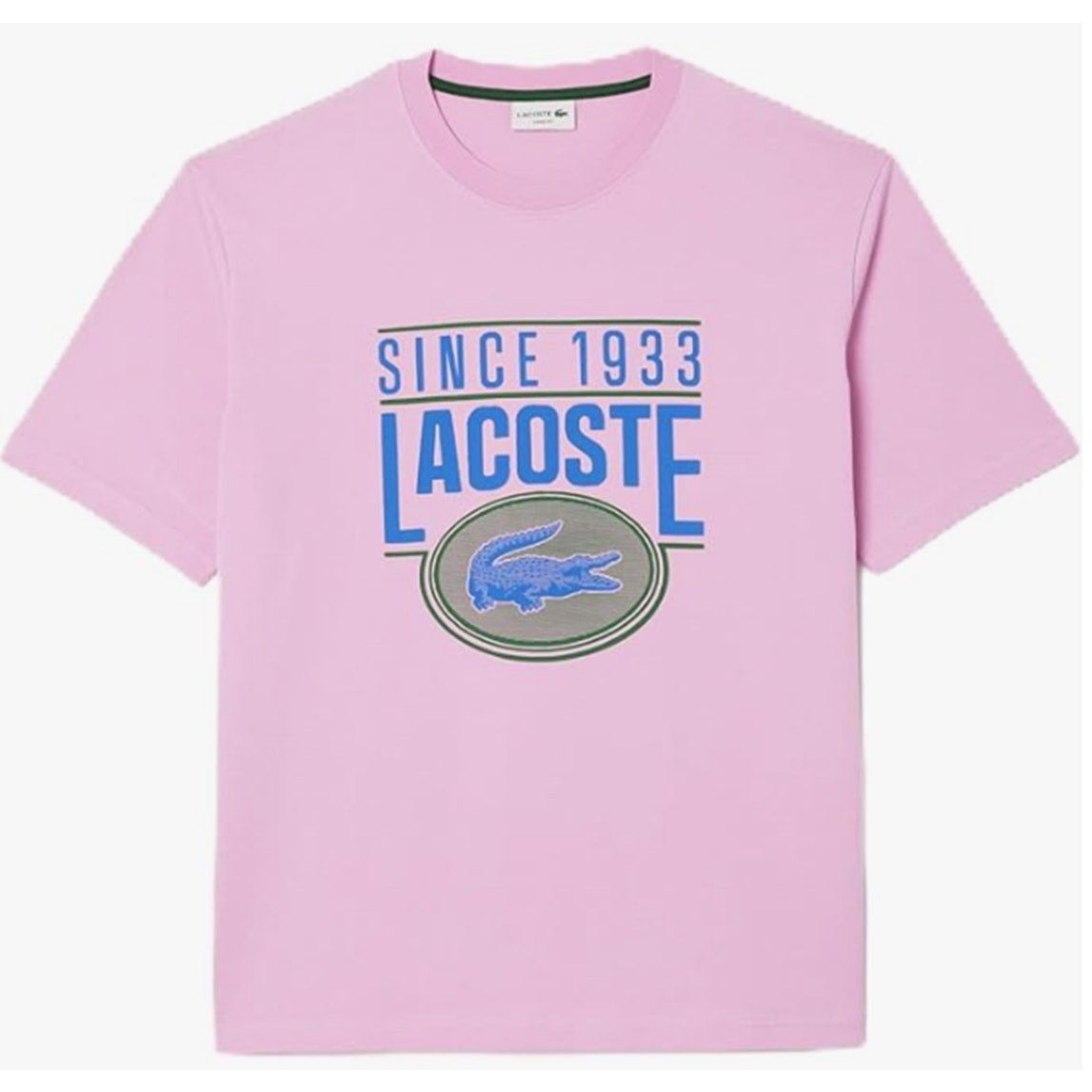 Lacoste Lacoste Men's Loose Fit Front Croc Graphic T-Shirt Gelato XL Size US XL / EU 56 / 4 - 3 Thumbnail