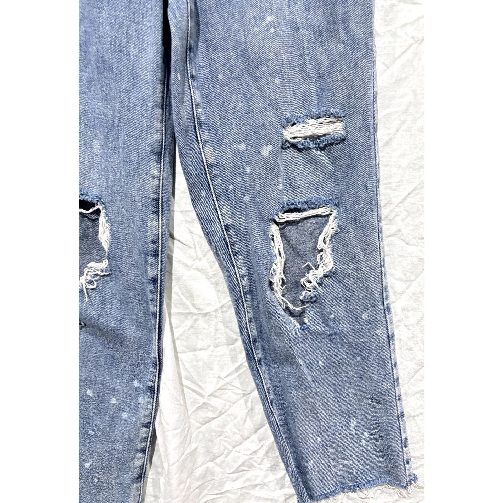 Pacsun PACSUN Medium Blue High Waisted Straight Leg Jeans Sz 27 Size 27" / US 4 / IT 40 - 5 Thumbnail