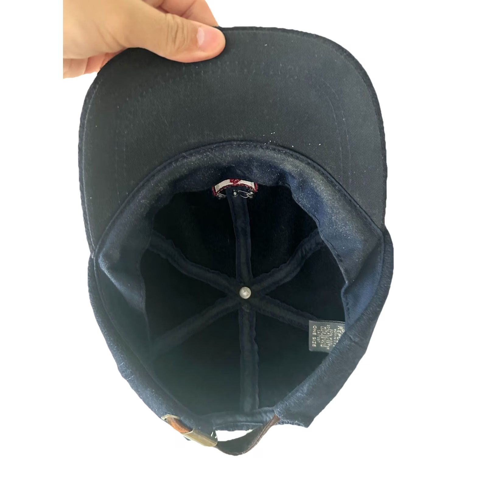 Banana Republic VINTAGE Banana Republic Cabinwear Hat Cap Men’s Blue Wool Buckle One Size Wool Made In USA Baseball Cap 90s Retro Men’s Size ONE SIZE - 6 Thumbnail