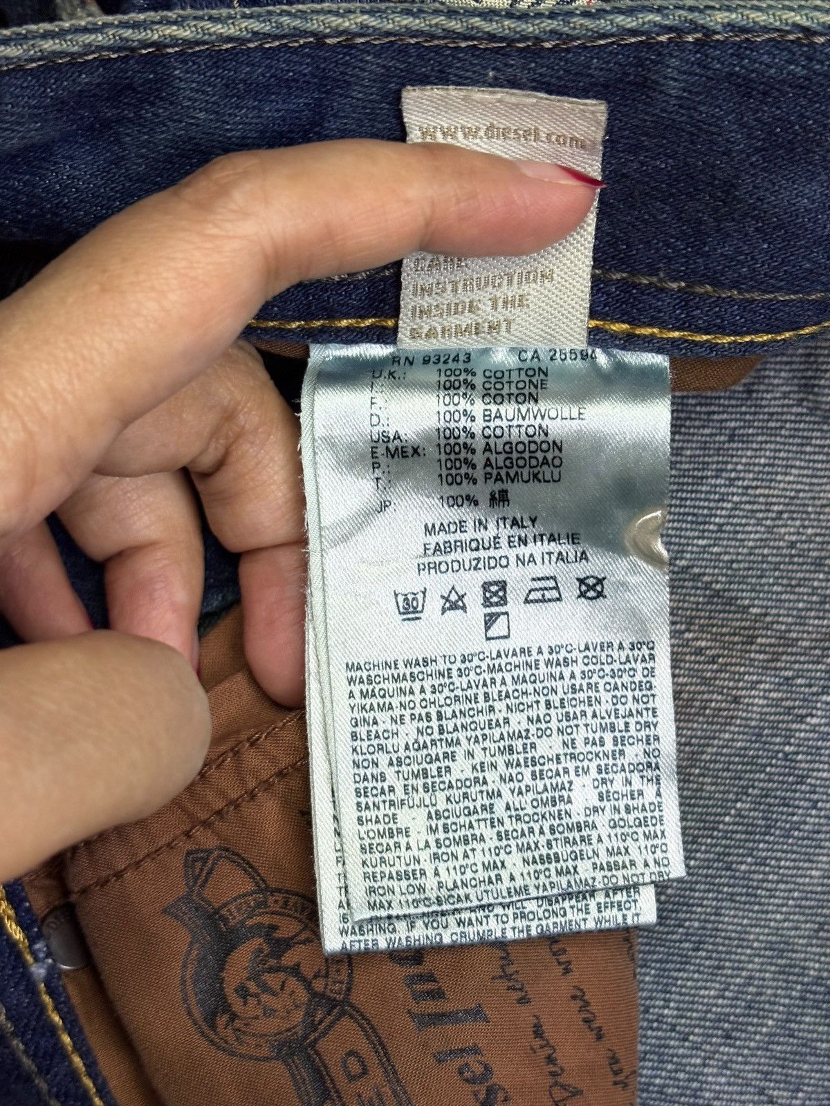 Diesel Vintage Diesel Larkee Rusty Mud Wash Distressed Loose Jeans Size US 31 - 10 Thumbnail