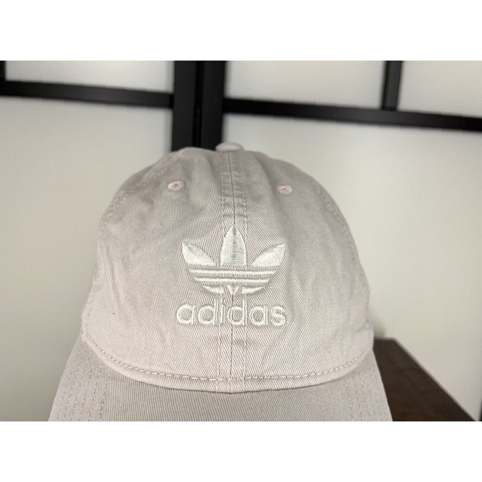 Adidas Adidas Hat Cap Strap Back One Size Light Pink Twill 100% Cotton Trefoil Golf Hat Unisex Adults Mens Womens Boys Girls Size ONE SIZE - 2 Thumbnail