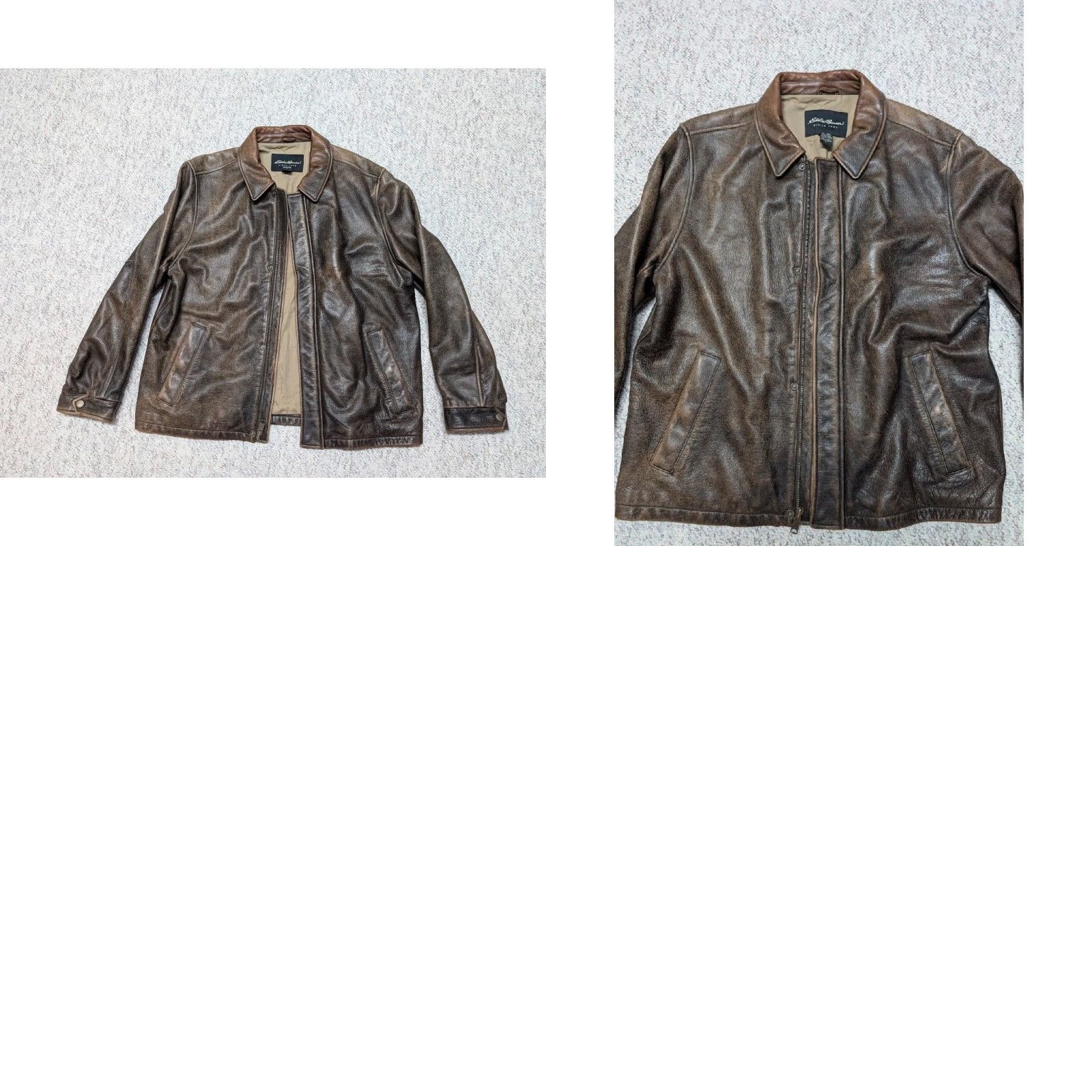 Eddie Bauer VINTAGE Eddie Bauer Motorcycle Jacket Men L Brown Leather 44 Patina Broken-in Mad Max 44 Size US L / EU 52-54 / 3 - 8 Thumbnail