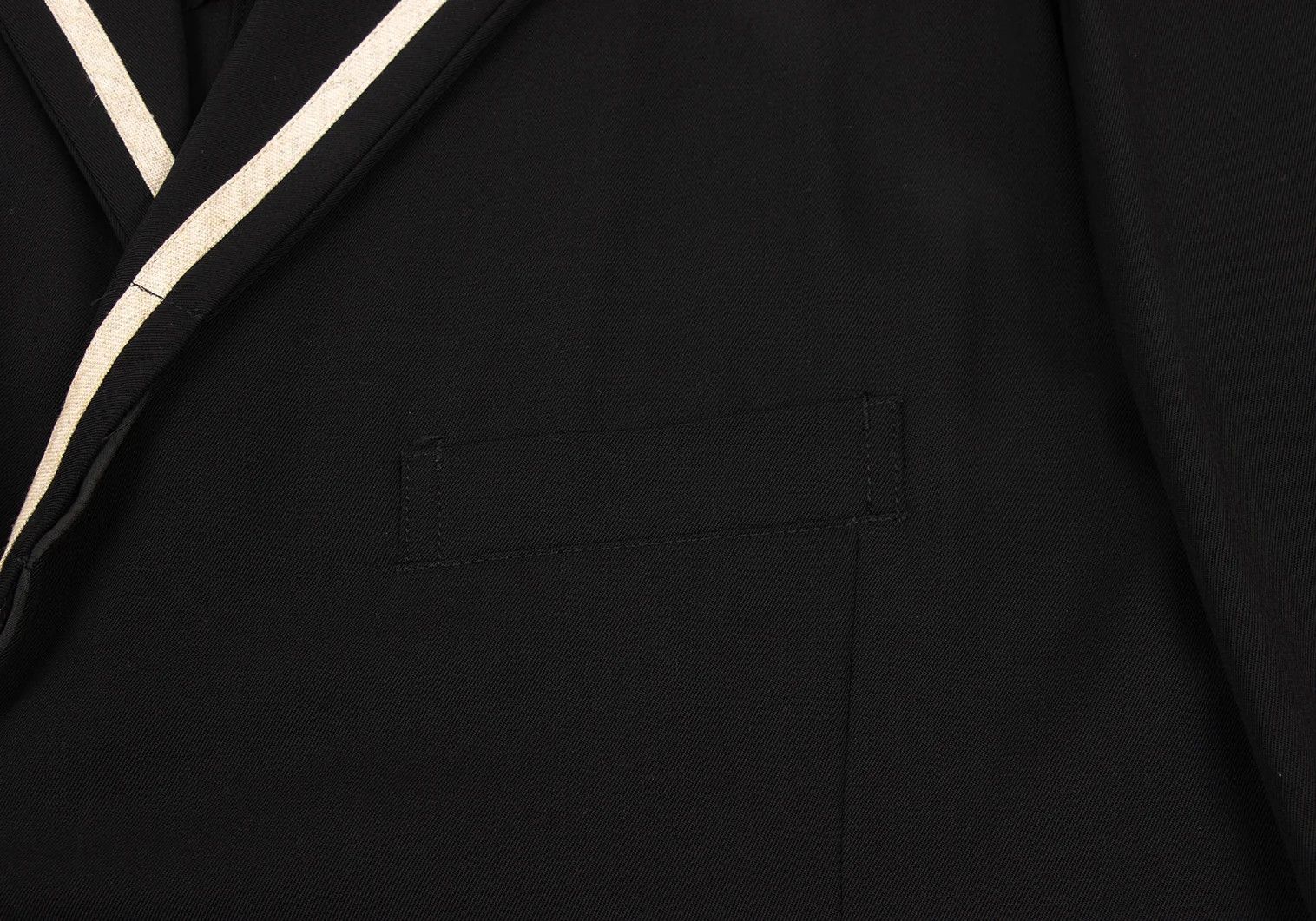 Yohji Yamamoto Yohji Yamamoto Wool Gabardine Jacket Black Beige M Size US M / EU 48-50 / 2 - 6 Thumbnail