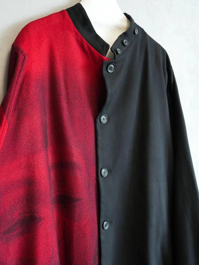 Yohji Yamamoto Yohji Yamamoto Yohji Yamamoto Red Black Coat with Scarf Size US M / EU 48-50 / 2 - 5 Thumbnail