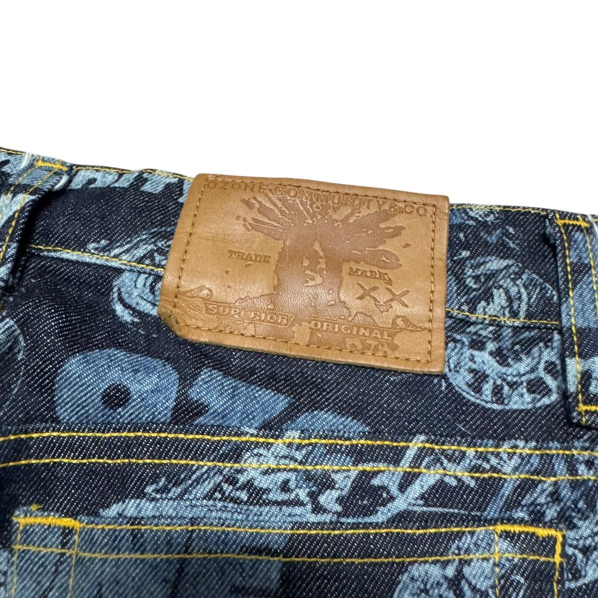 Hysteric Glamour OZONE COMMUNITY Motorcycle Print Denim Flare Jeans Size US 28 / EU 44 - 19 Thumbnail
