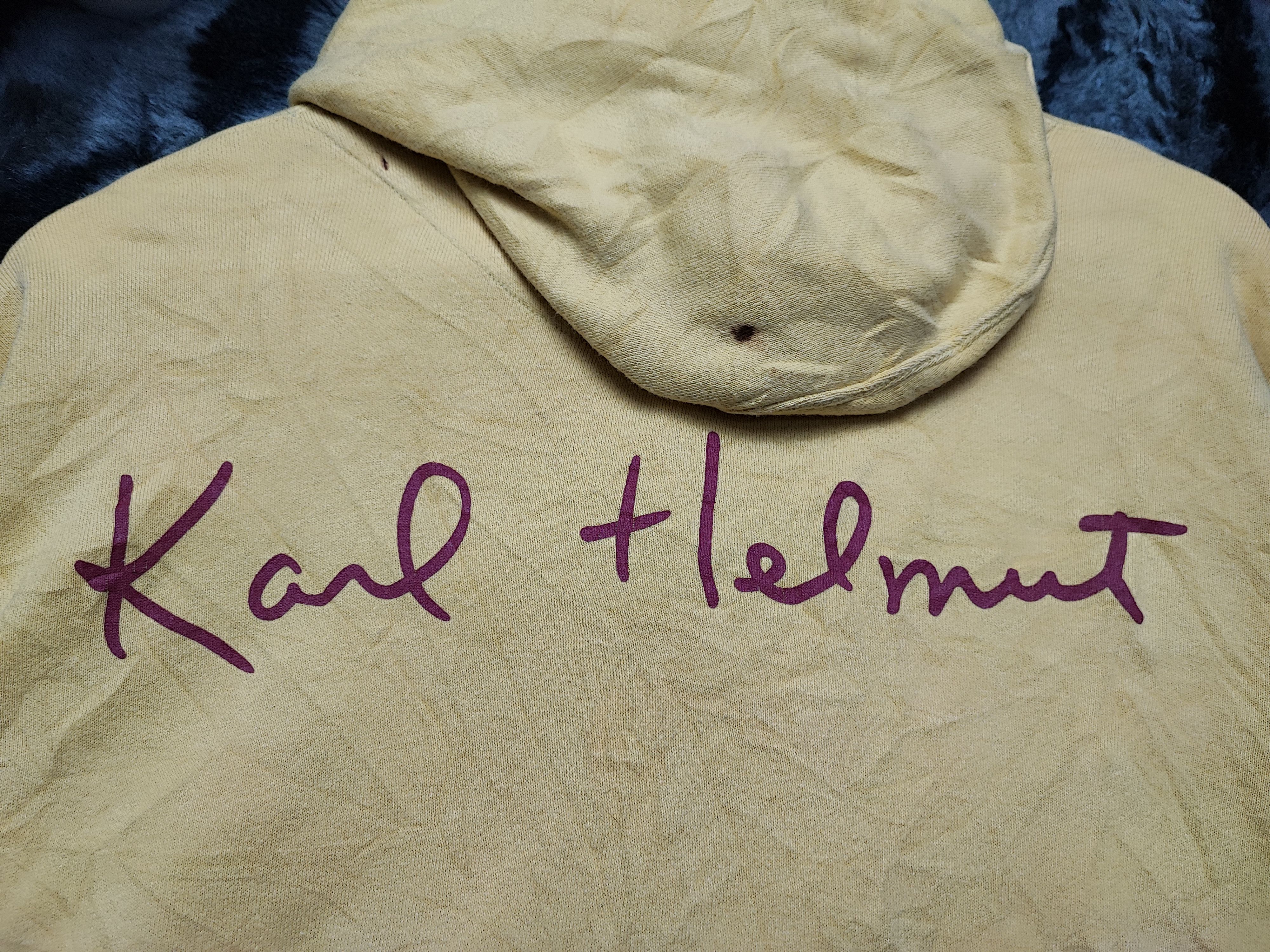 Designer Vintage Karl Helmut Big Logo Patched Zip up Hoodie Size US L / EU 52-54 / 3 - 16 Thumbnail